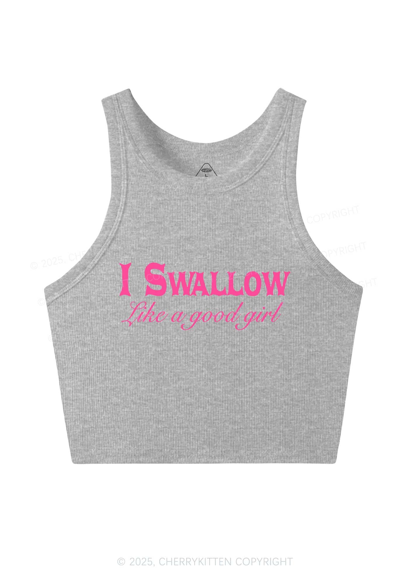 Swallow Like Good Gril Y2K Crop Tank Top Cherrykitten