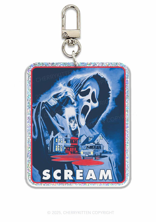 Halloween Scream 1Pc Y2K Glitter Keychain Cherrykitten
