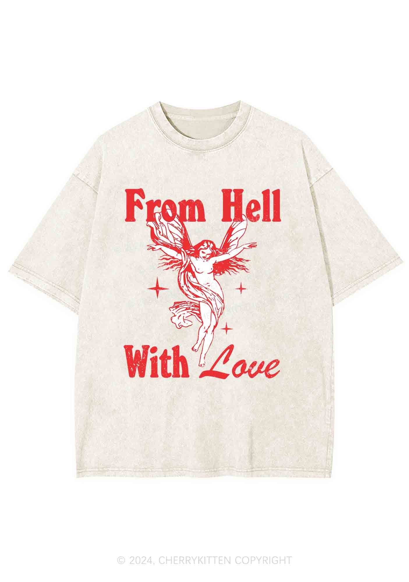 From Hall With Love Y2K Washed Tee Cherrykitten