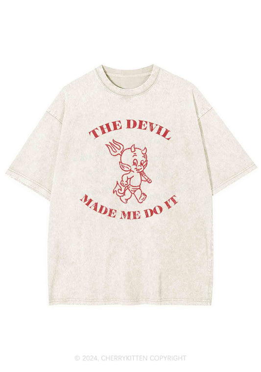 The Devil Made Me Do It Y2K Washed Tee Cherrykitten