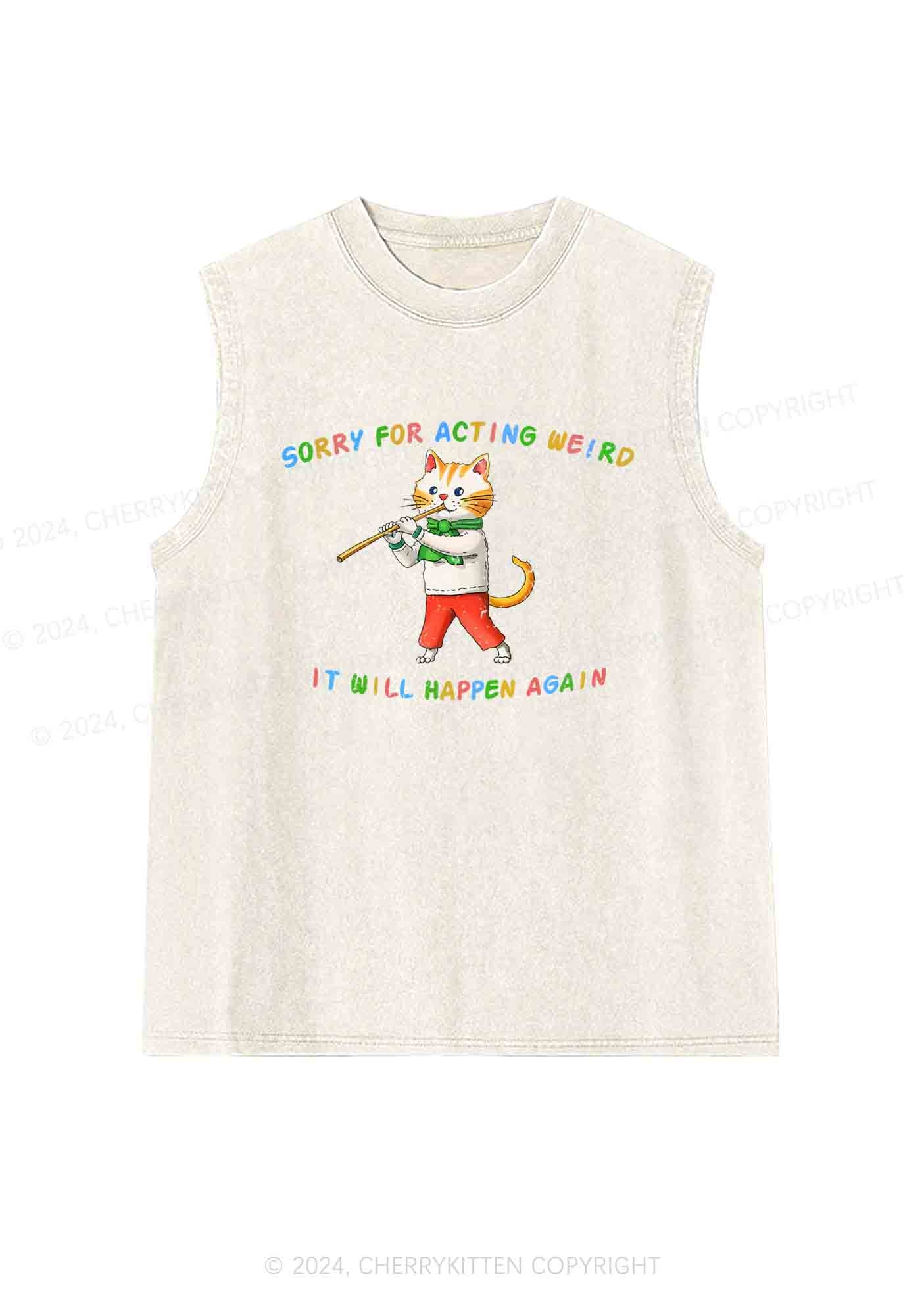 Sorry For Acting Weird Y2K Washed Tank Cherrykitten