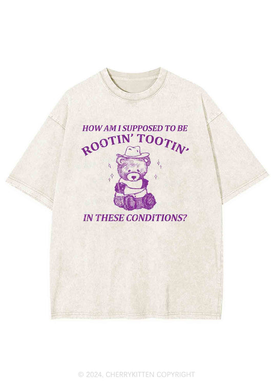 I Supposed To Be Rootin' Tootin' Y2K Washed Tee Cherrykitten