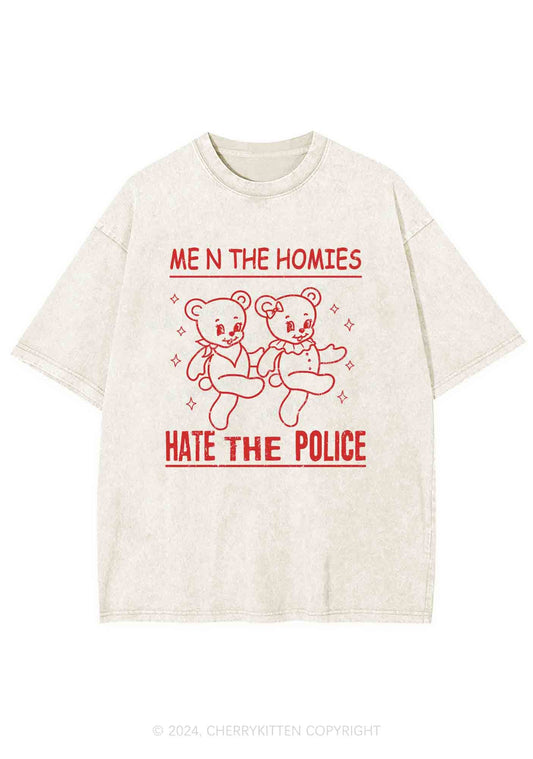 Hate The Police Y2K Washed Tee Cherrykitten