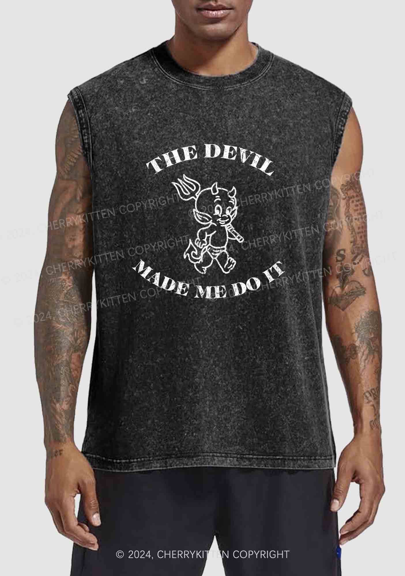 The Devil Made Me Do It Y2K Washed Tank Cherrykitten