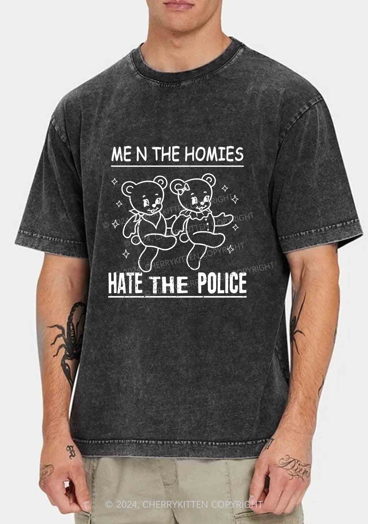Hate The Police Y2K Washed Tee Cherrykitten