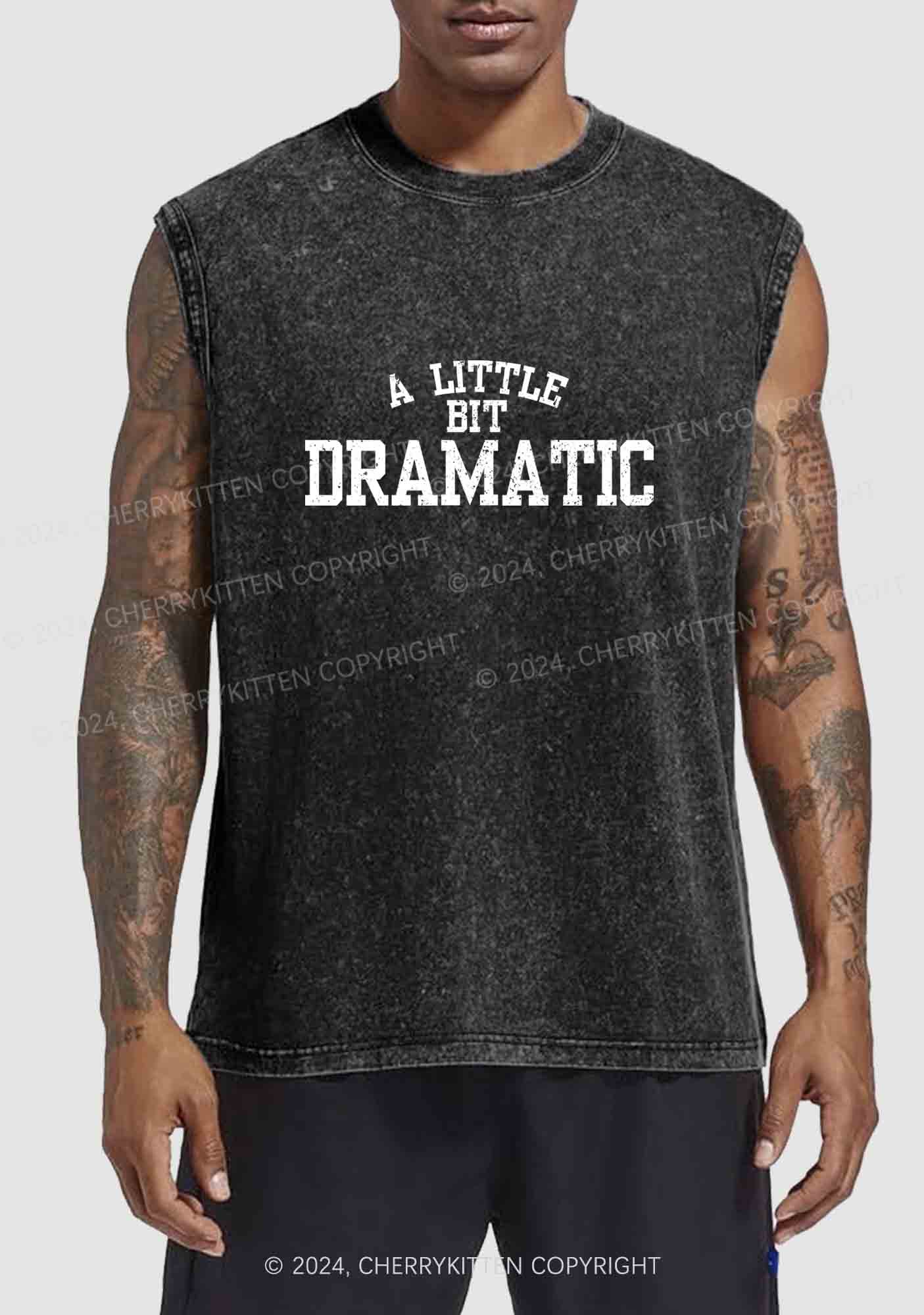 A Little Bit Dramatic Y2K Washed Tank Cherrykitten