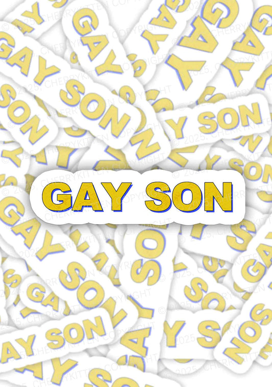 Gay Son Pride 1Pc Y2K Sticker Cherrykitten