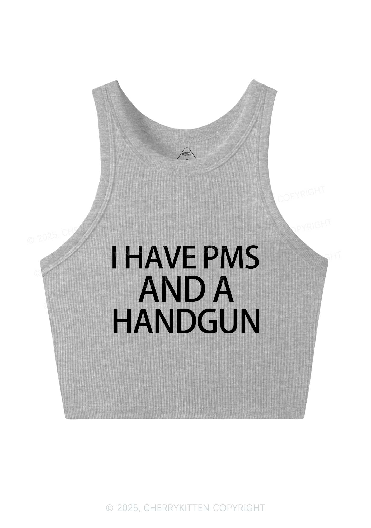 Have Pms And Hand Y2K Crop Tank Top Cherrykitten