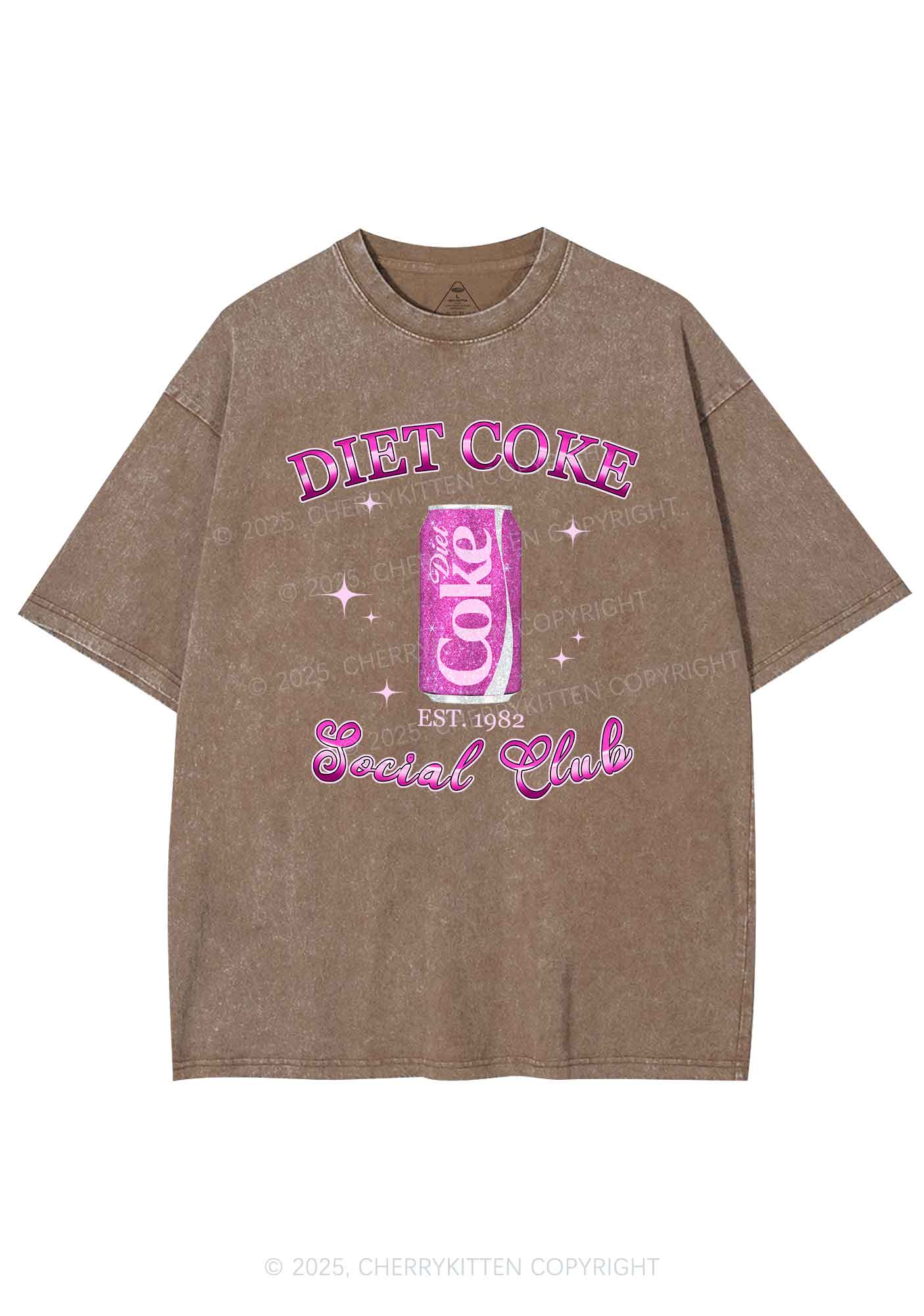 Diet Coke Social Club Y2K Shirts Washed Tee Cherrykitten