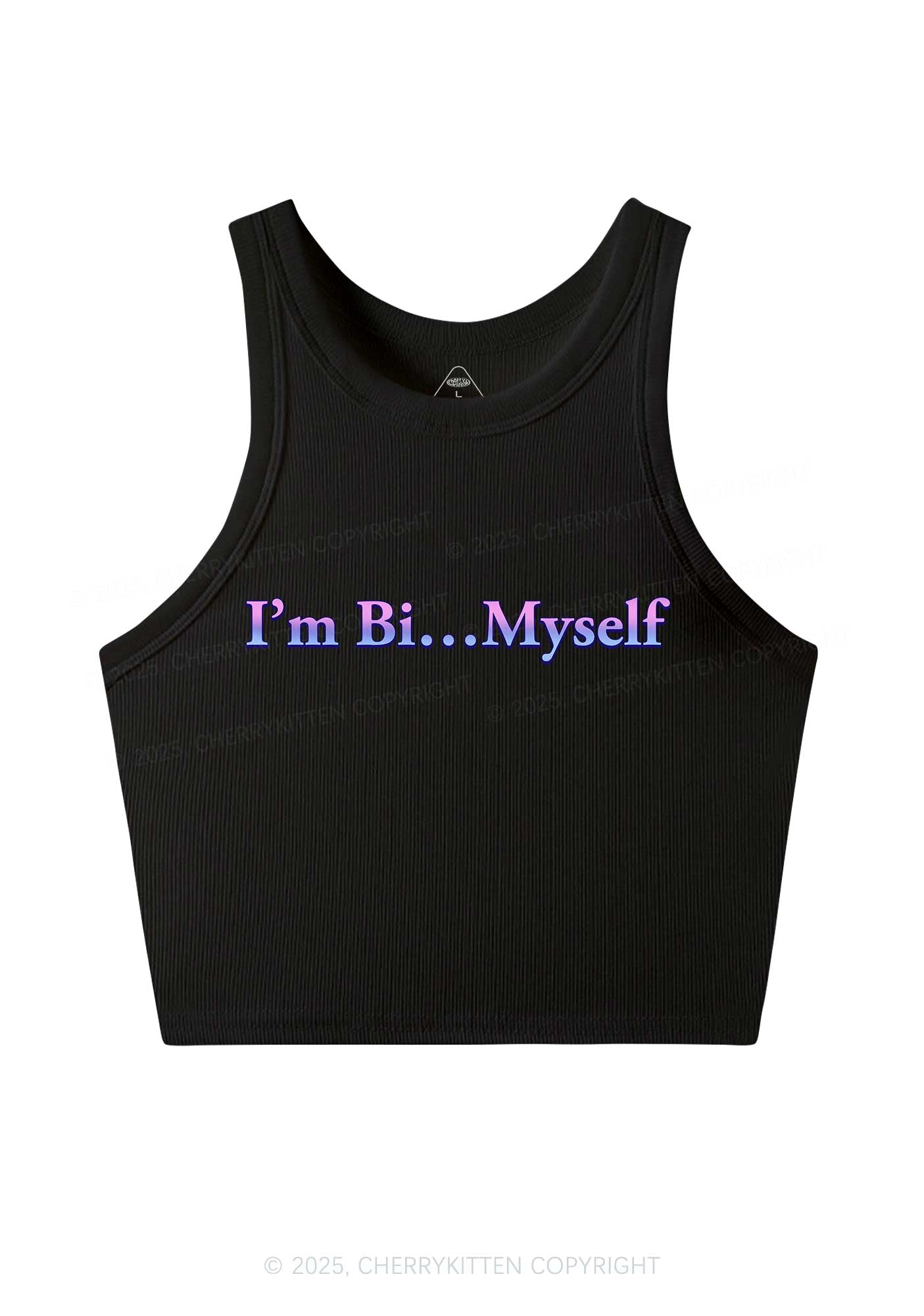 Im Bi Myself Pride Y2K Crop Tank Top Cherrykitten