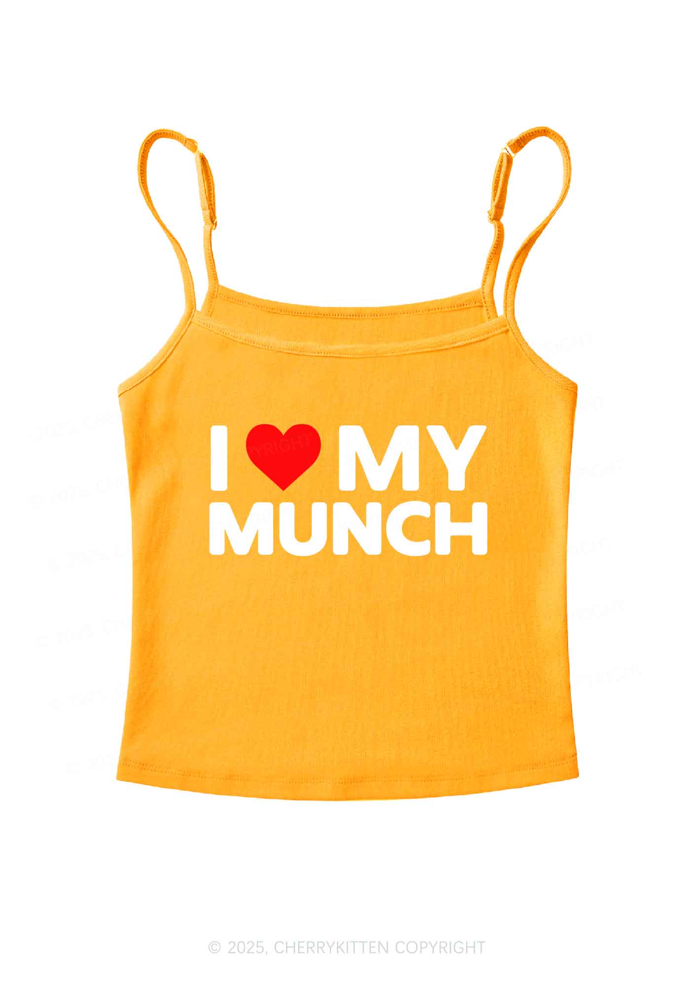 I Love My Munch Y2K Spaghetti Strap Cami Cherrykitten