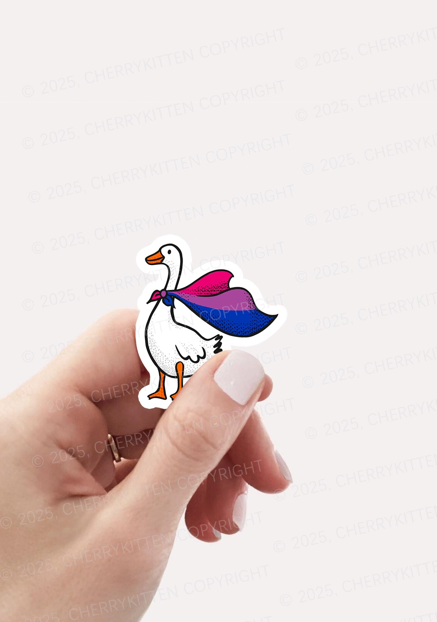 Bisexual Goose Pride 1Pc Y2K Sticker Cherrykitten