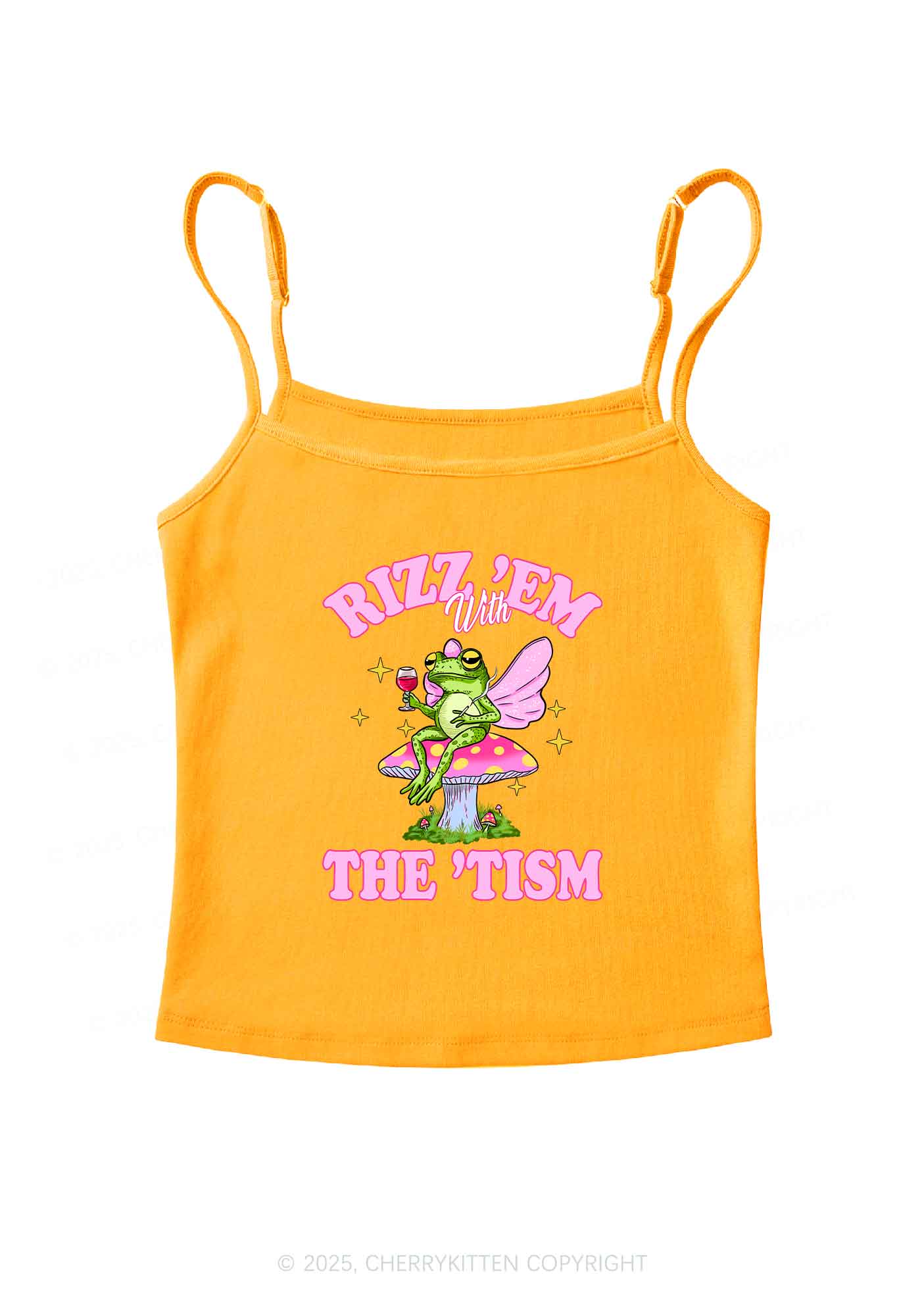 Fairy Frog Rizz Tism Y2K Spaghetti Strap Cami Cherrykitten