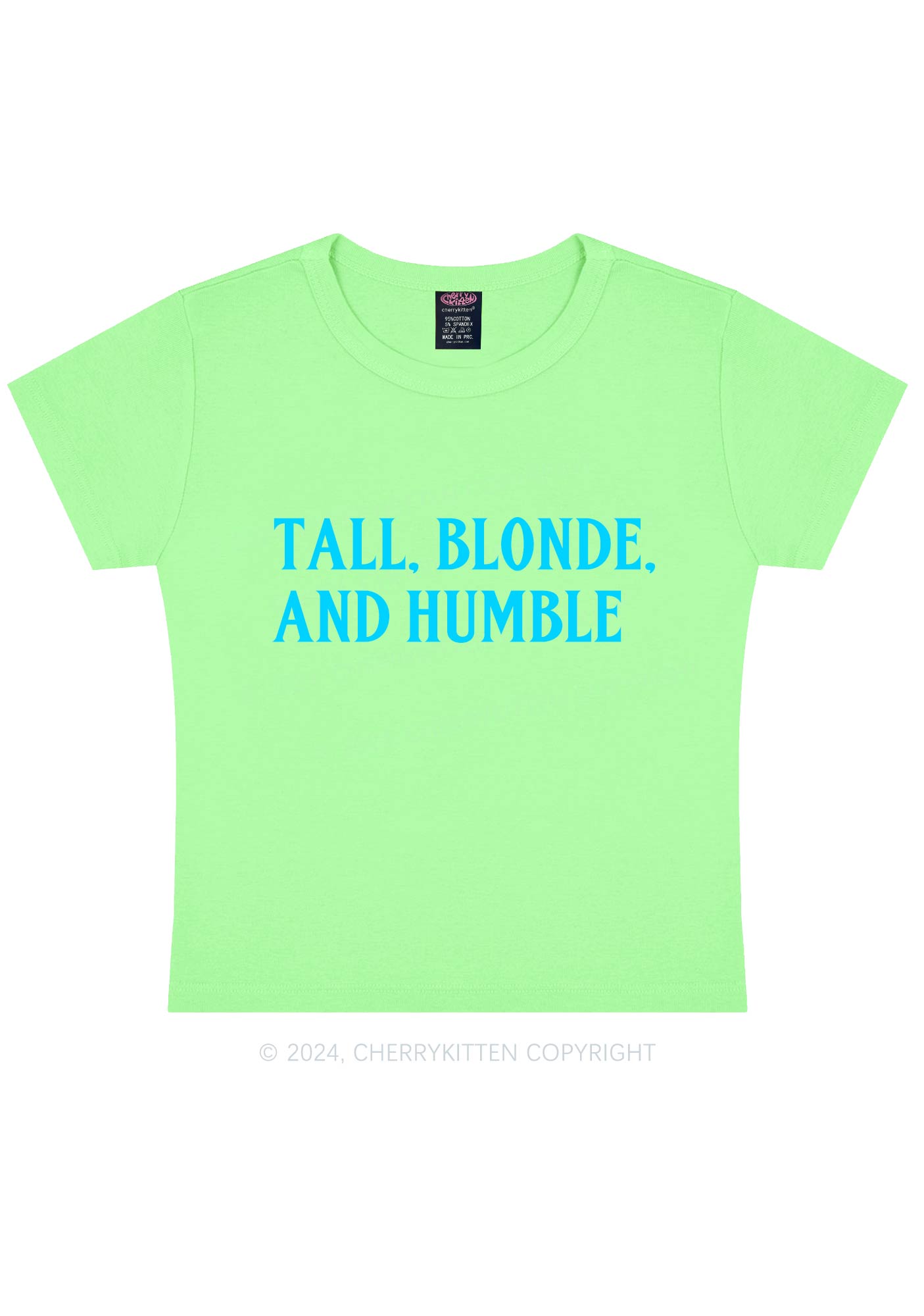 Tall Blonde And Humble Y2K Baby Tee Cherrykitten