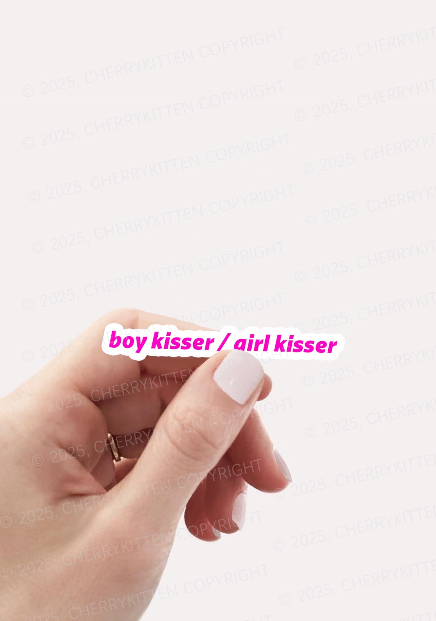 Boy Kisser Girl Kisser Pride 1Pc Y2K Sticker Cherrykitten