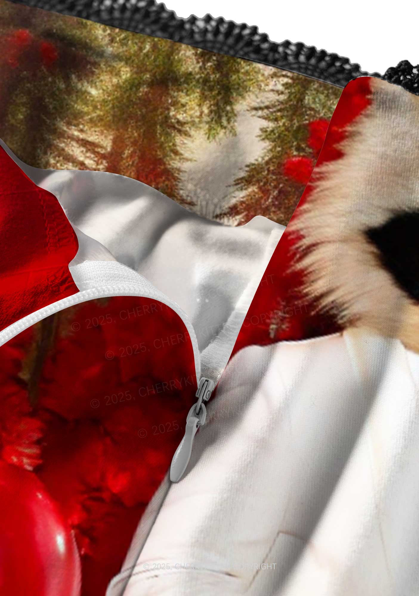 Raccoon Couples Valentine's Day Y2K Print Midi Skirt Cherrykitten