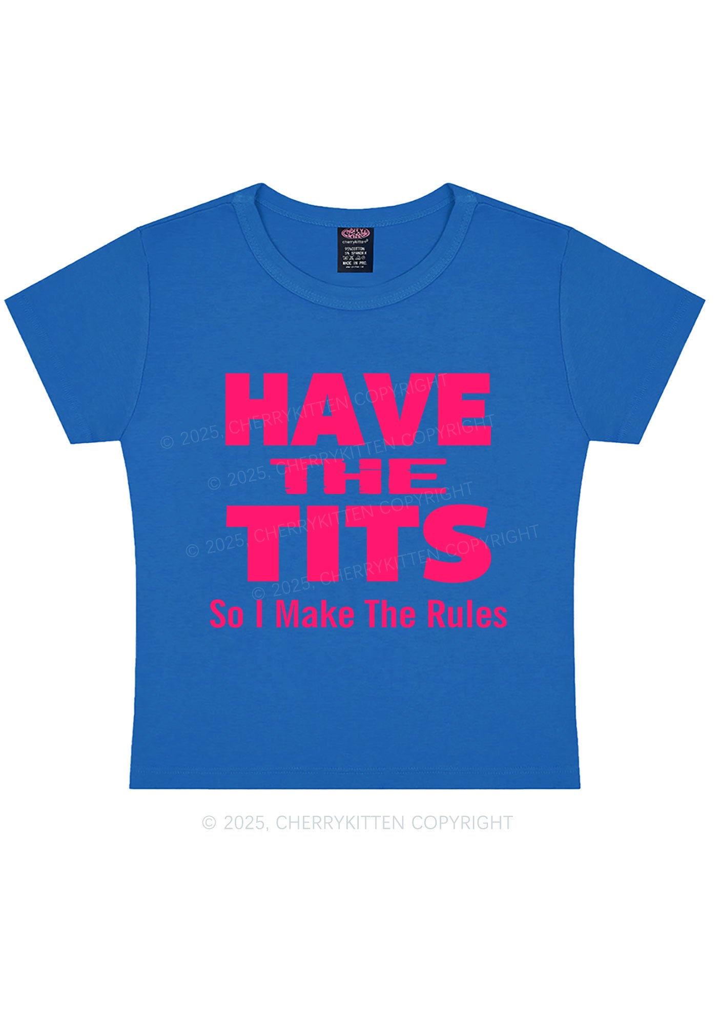I Make Rules Y2K Baby Tee Cherrykitten