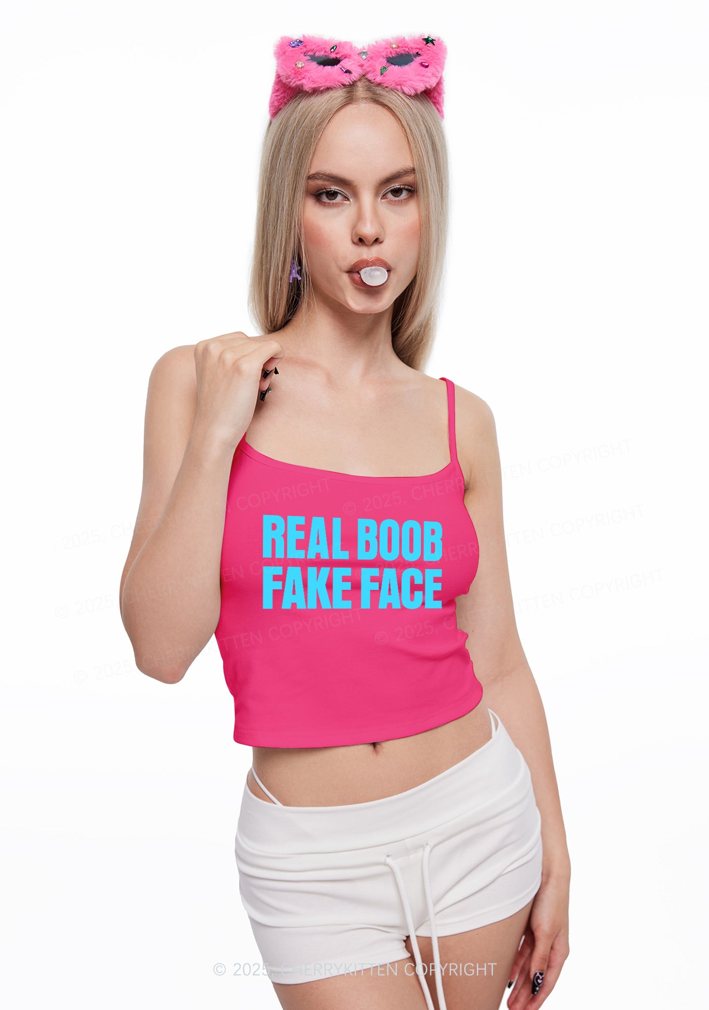 Fake Face Real Bxxb Y2K Spaghetti Strap Cami Cherrykitten