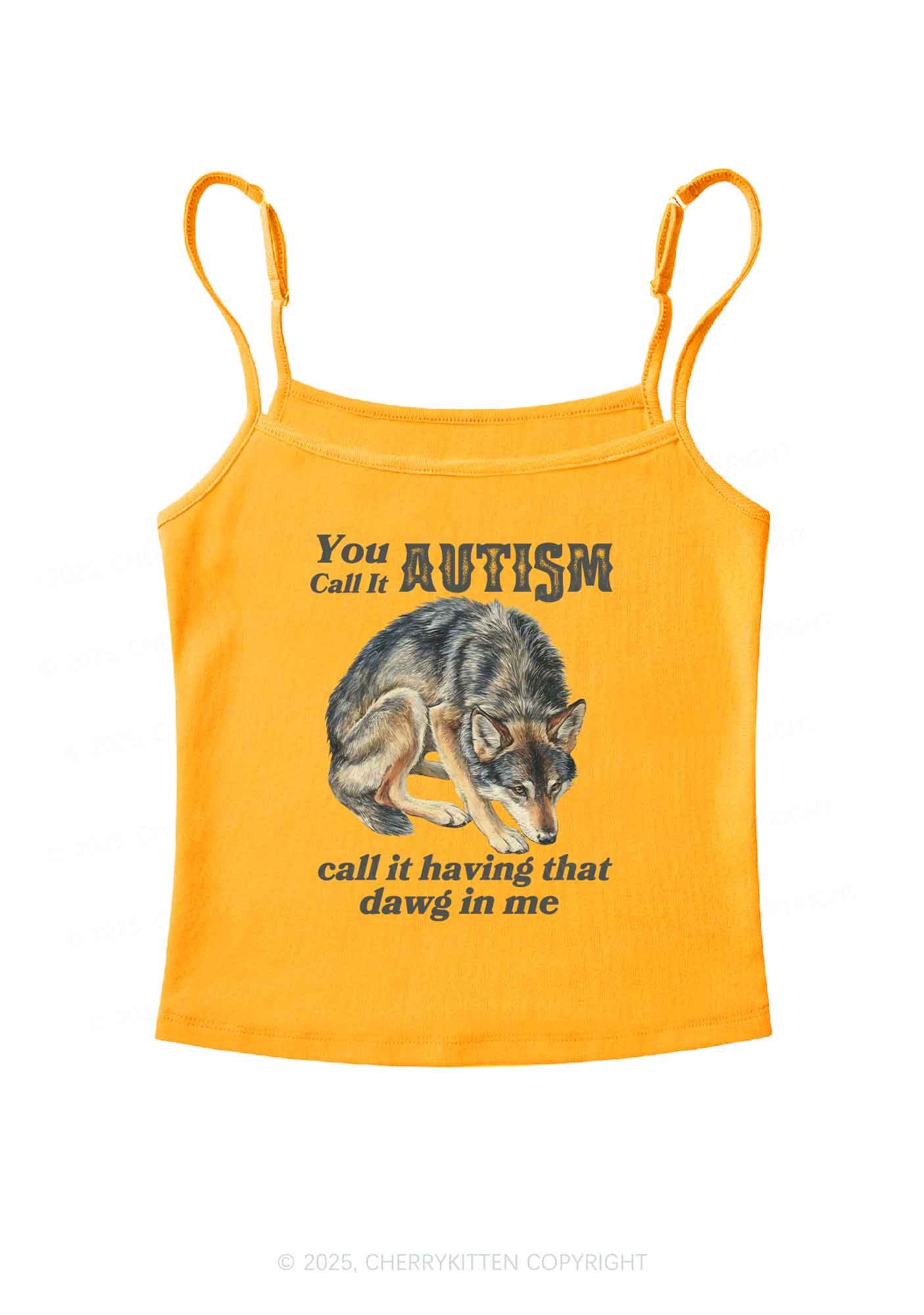 You Call It Autism Y2K Spaghetti Strap Cami Cherrykitten