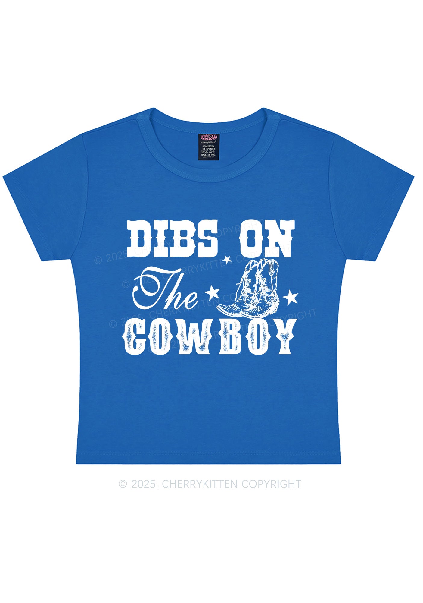 Dibs On The Cowboy Y2K Baby Tee Cherrykitten