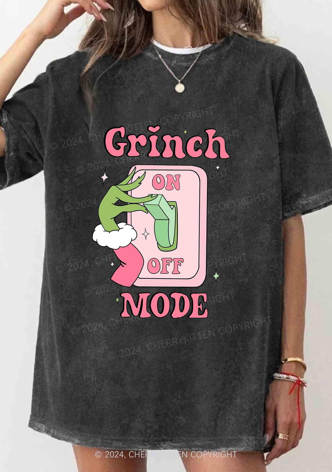 Christmas On Off Mode Y2K Washed Tee Cherrykitten