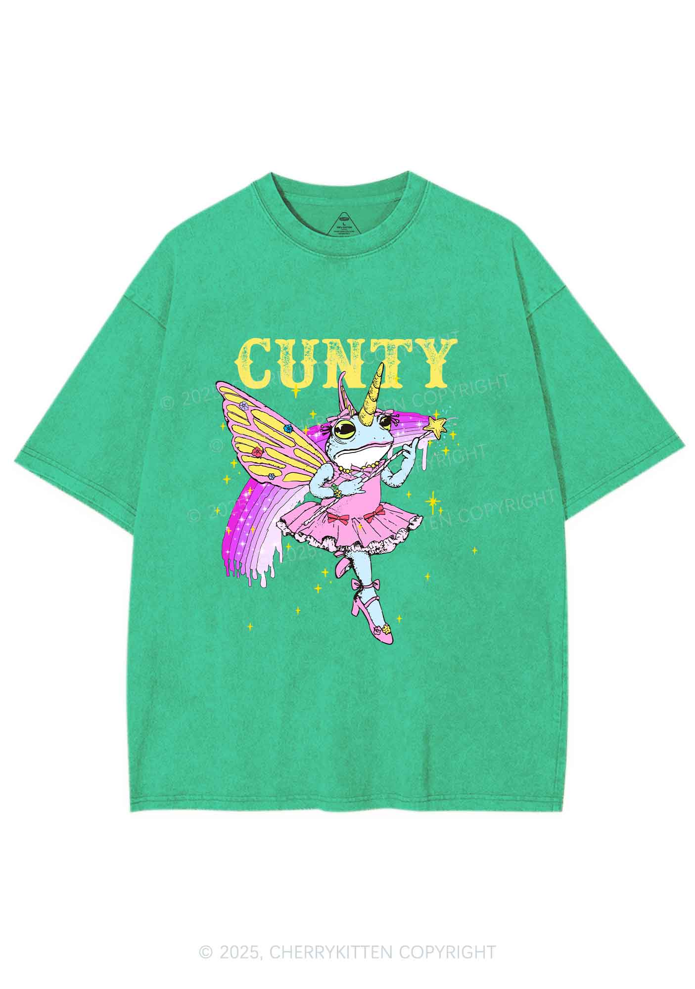 Cxxty Fairy Frog Y2K Shirts Washed Tee Cherrykitten