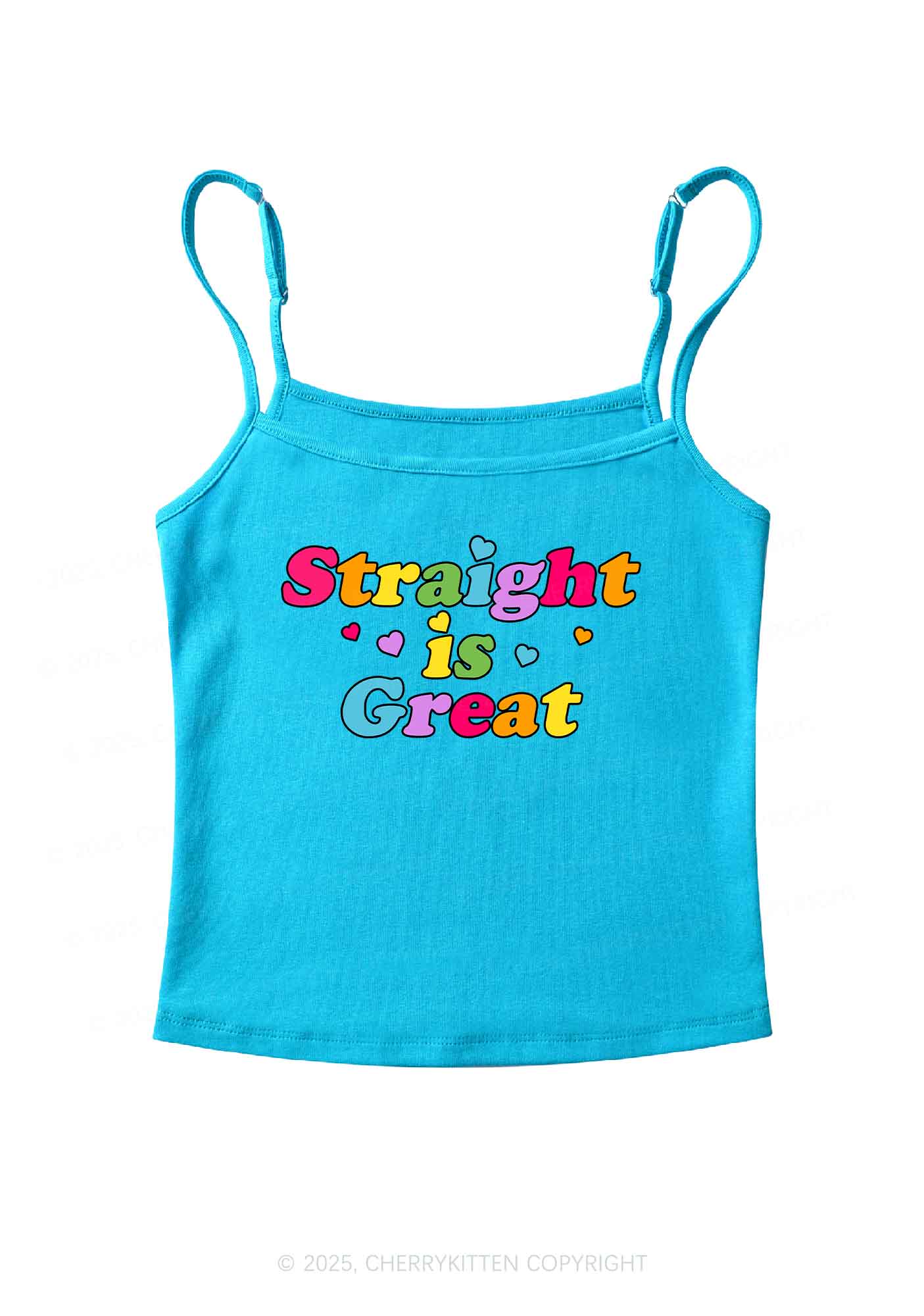 Straight Is Great Pride Y2K Spaghetti Strap Cami Cherrykitten