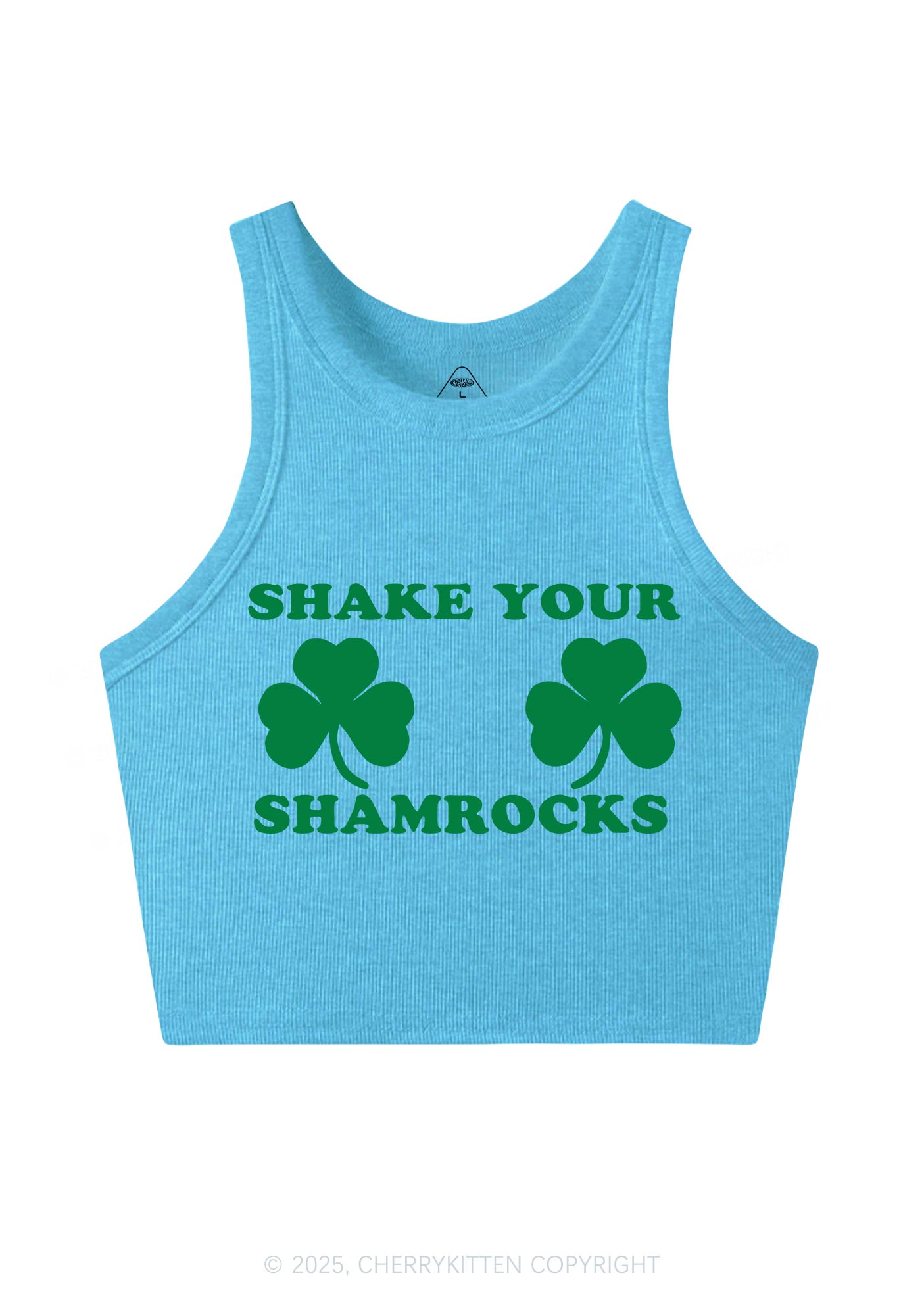 Shake Your Shamrocks St Patricks Y2K Crop Tank Top Cherrykitten
