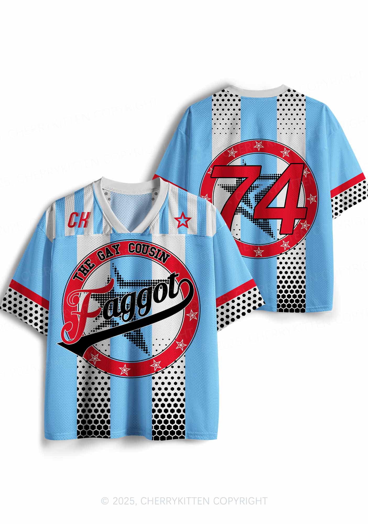 Custom Gay Cousin Faggot Pride Y2K Sport Jersey Shirts Cherrykitten