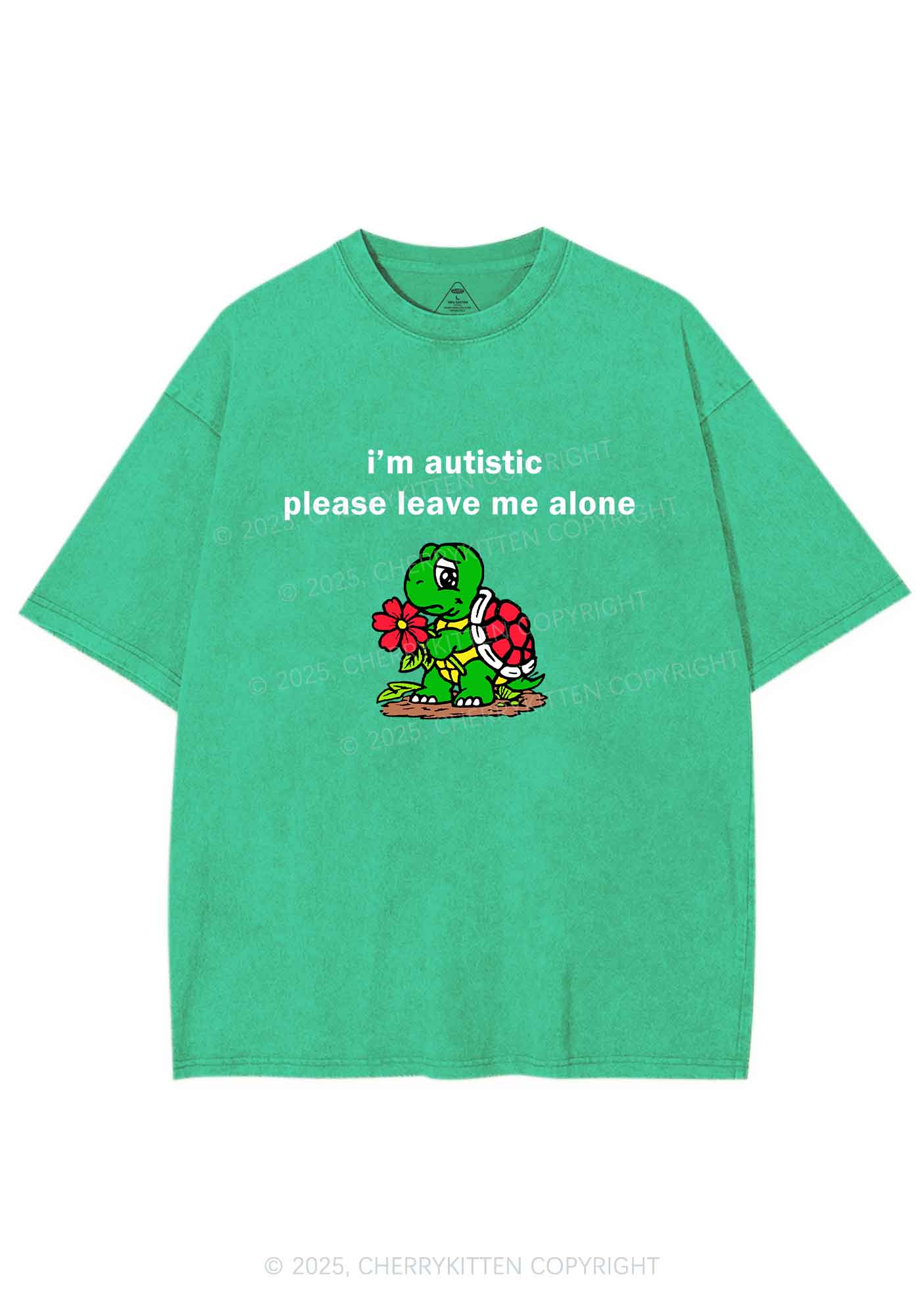 Im Autistic Leave Me Alone Y2K Shirts Washed Tee Cherrykitten
