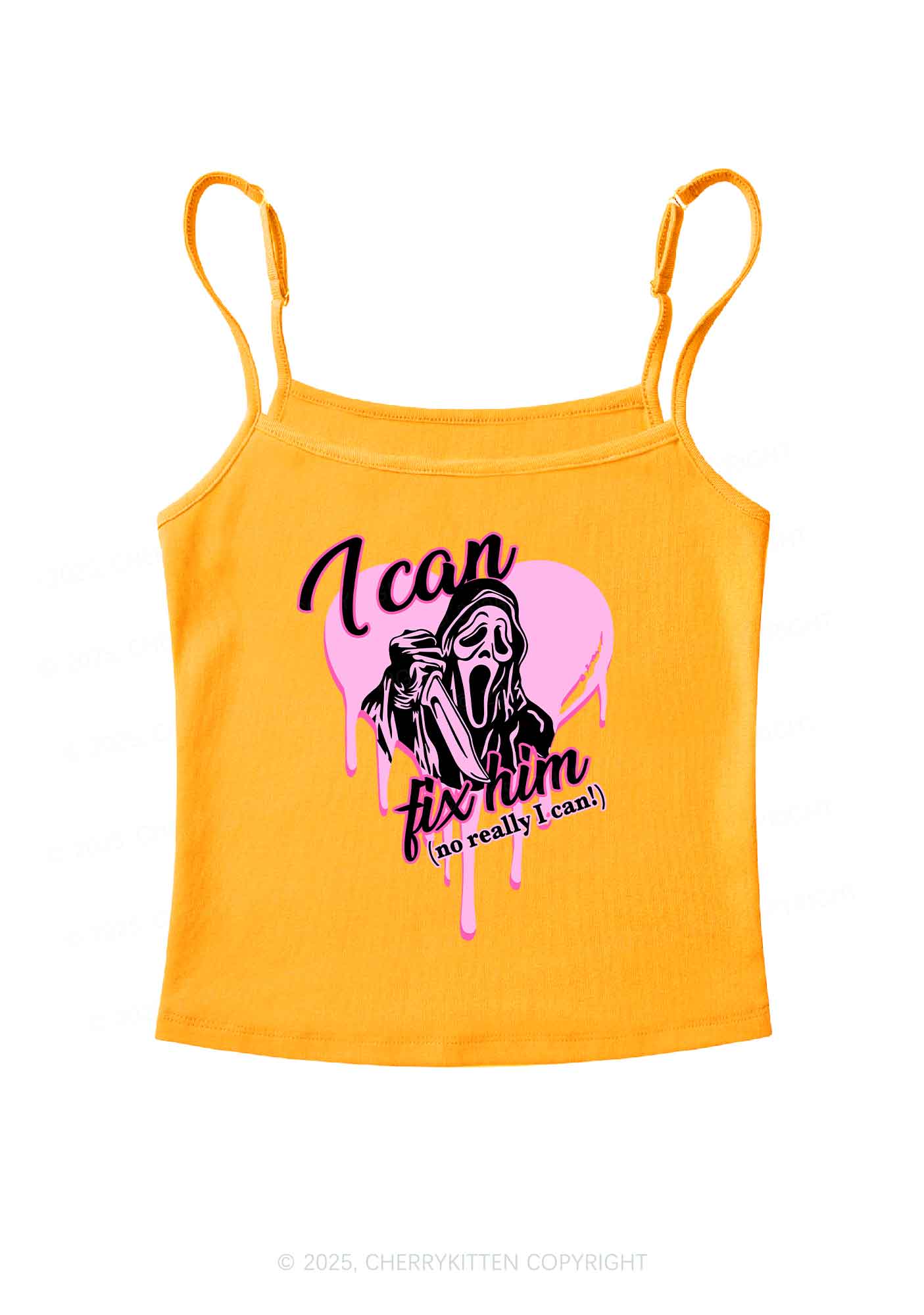 Halloween Ghost Fix Him Y2K Spaghetti Strap Cami Cherrykitten