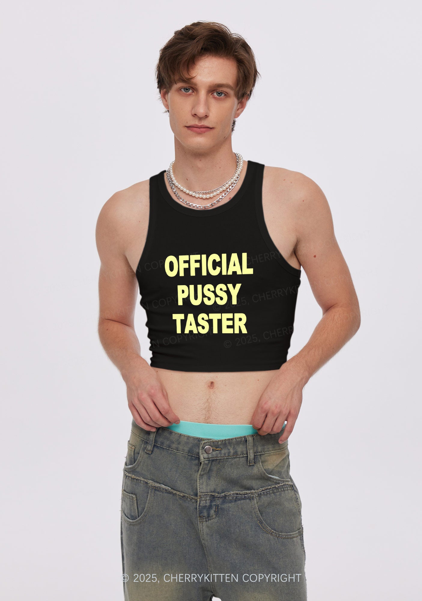 Official Puxxy Taster Y2K Crop Tank Top Cherrykitten