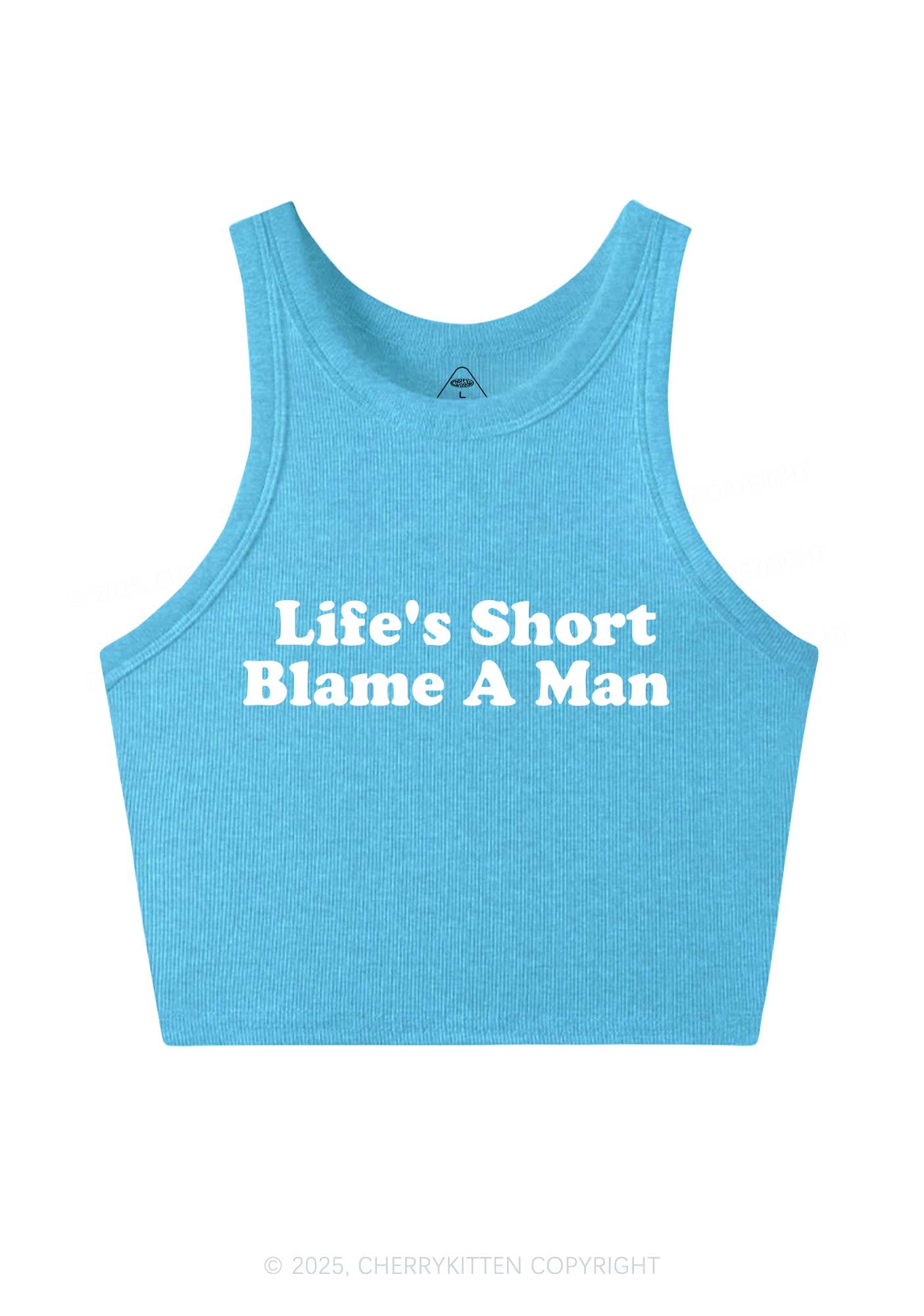 Blame A Man Y2K Crop Tank Top Cherrykitten