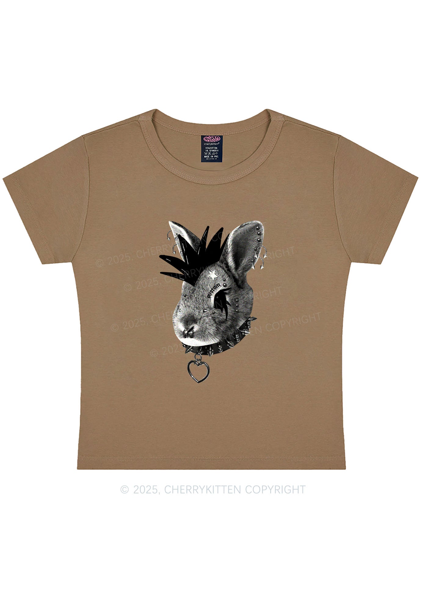 Custom Punk Pet Y2K Baby Tee Cherrykitten