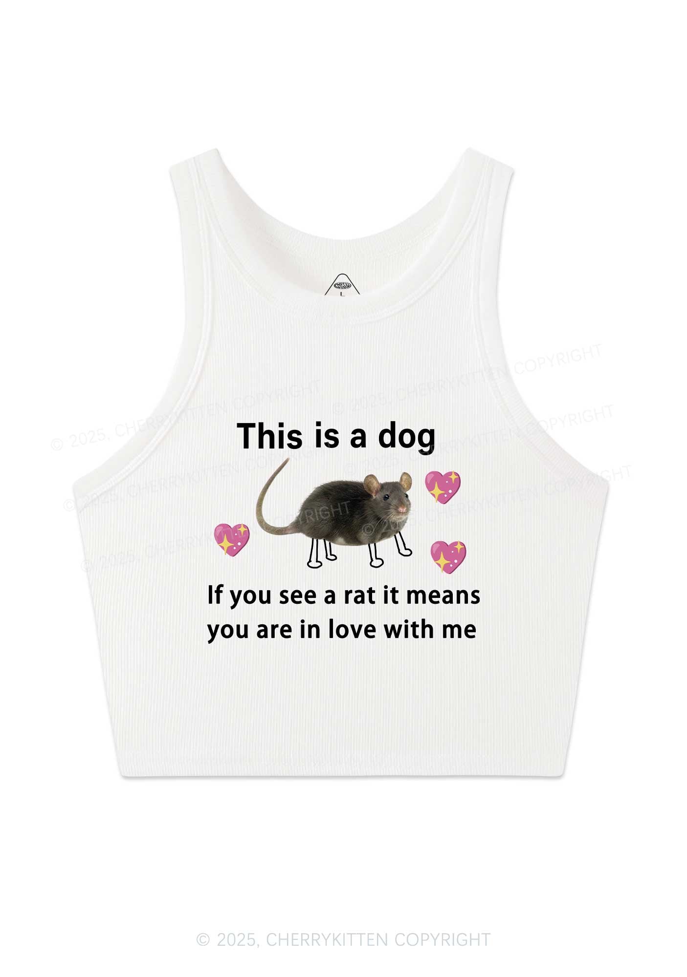 If You See Rat Y2K Crop Tank Top Cherrykitten