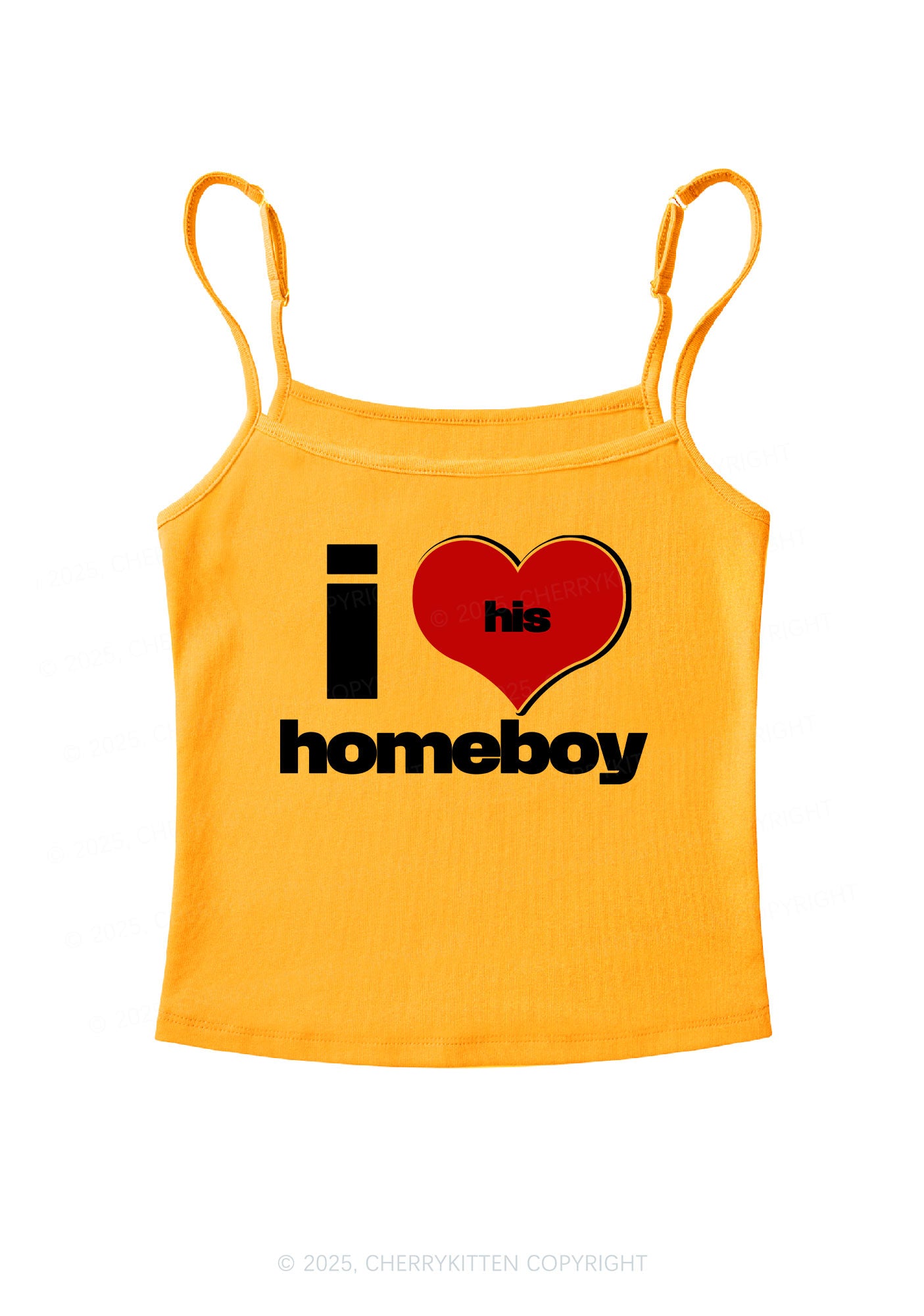 I Love His Homeboy Y2K Spaghetti Strap Cami Cherrykitten