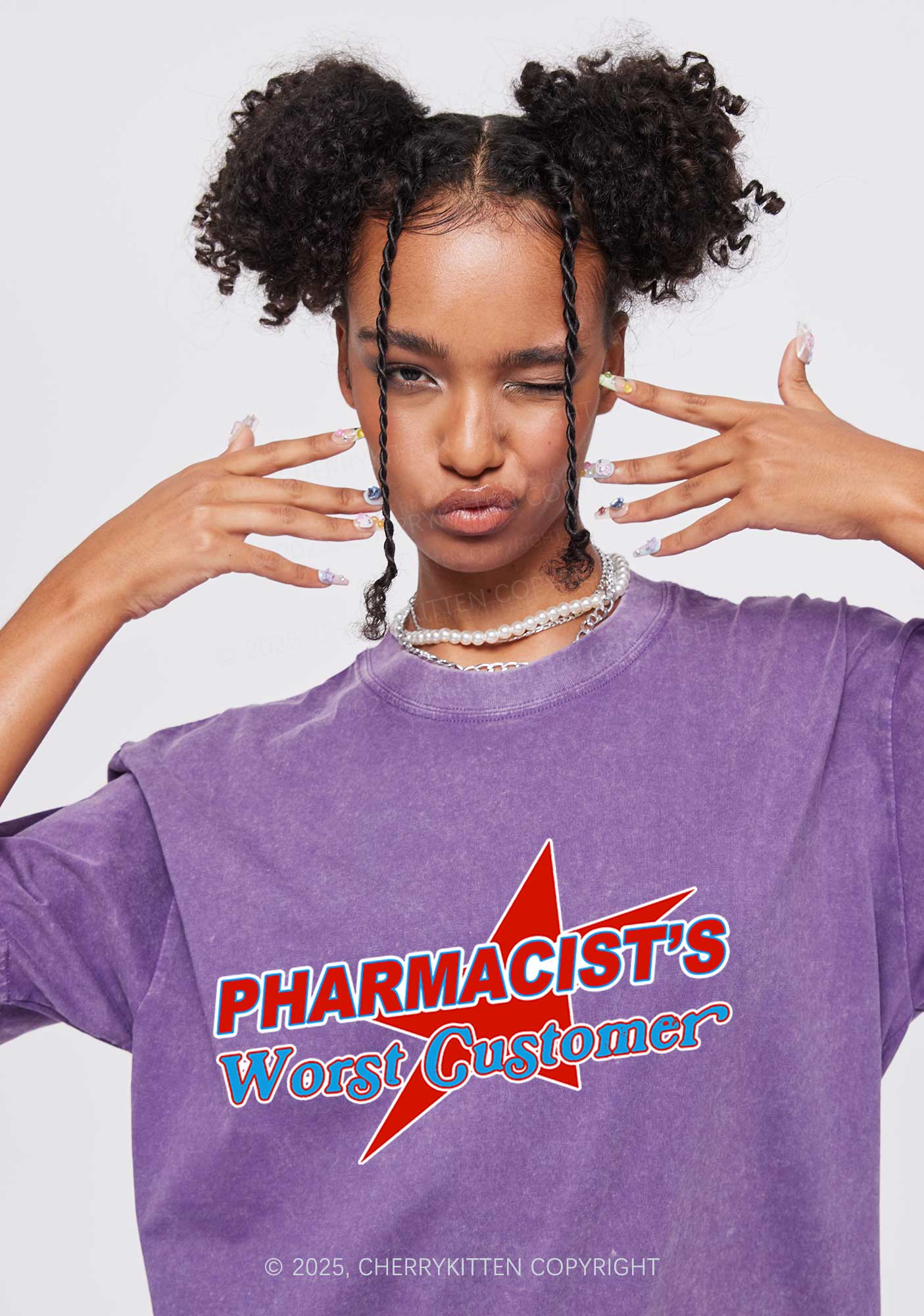 Pharmacists Worst Customer Y2K Shirts Washed Tee Cherrykitten
