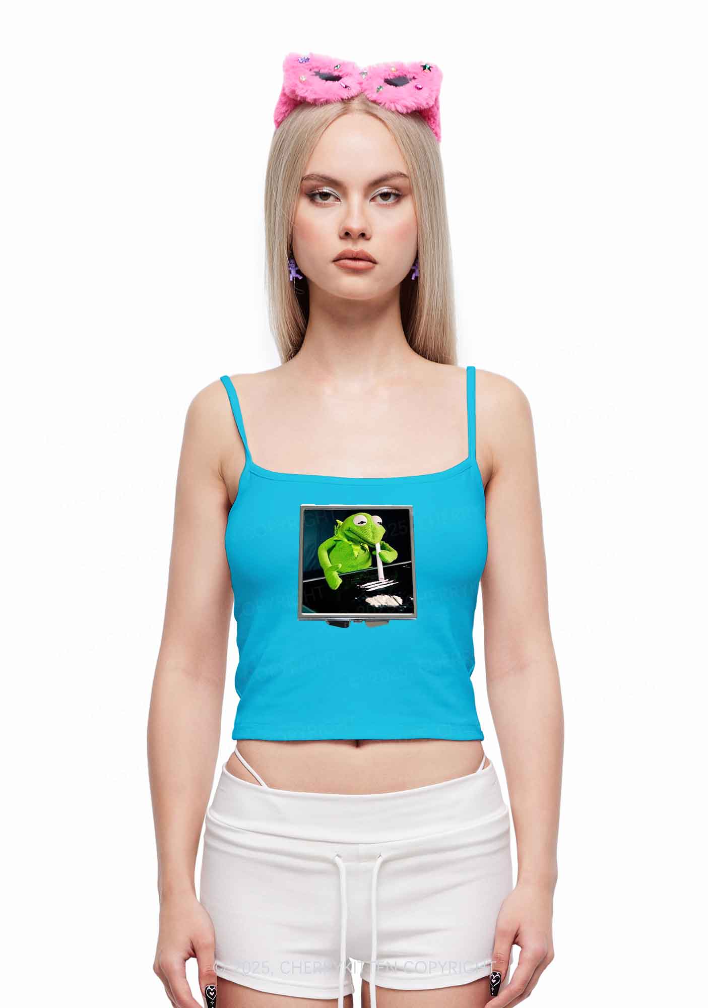 Special Cola Frog Y2K Spaghetti Strap Cami Cherrykitten
