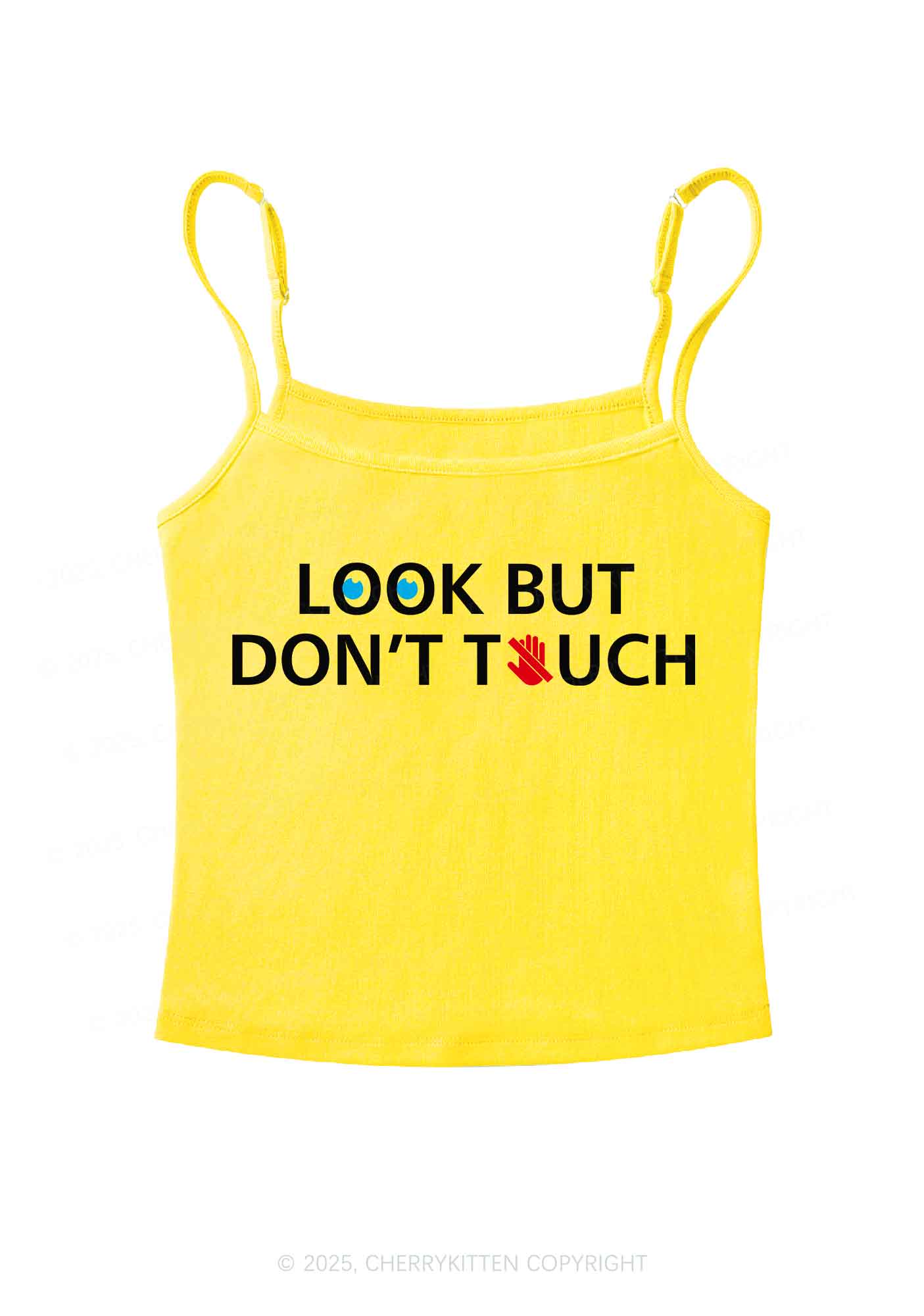 Look Dont Touch Y2K Spaghetti Strap Cami Cherrykitten