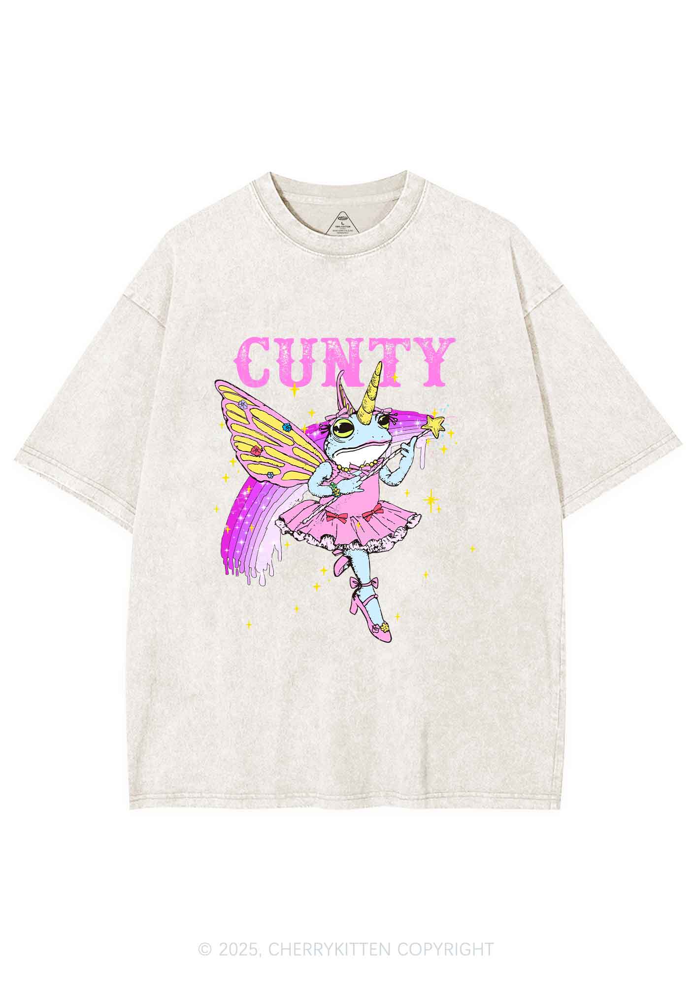 Cxxty Fairy Frog Y2K Shirts Washed Tee Cherrykitten