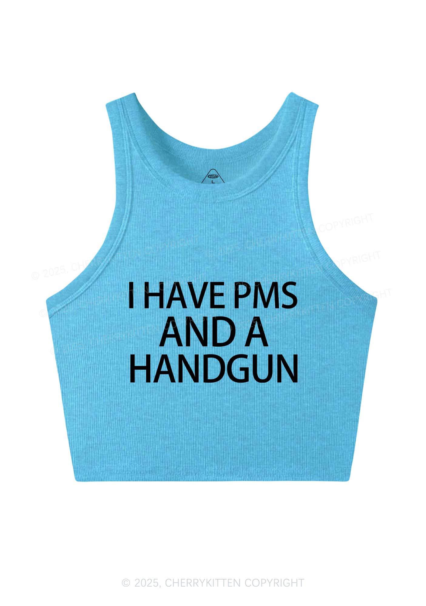 Have Pms And Hand Y2K Crop Tank Top Cherrykitten