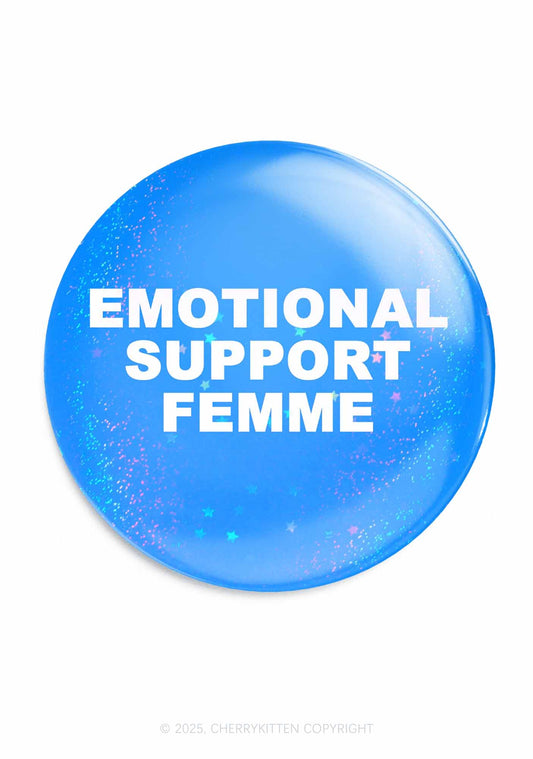 Emotional Support Femme 1Pc Y2K Pin Badge Cherrykitten