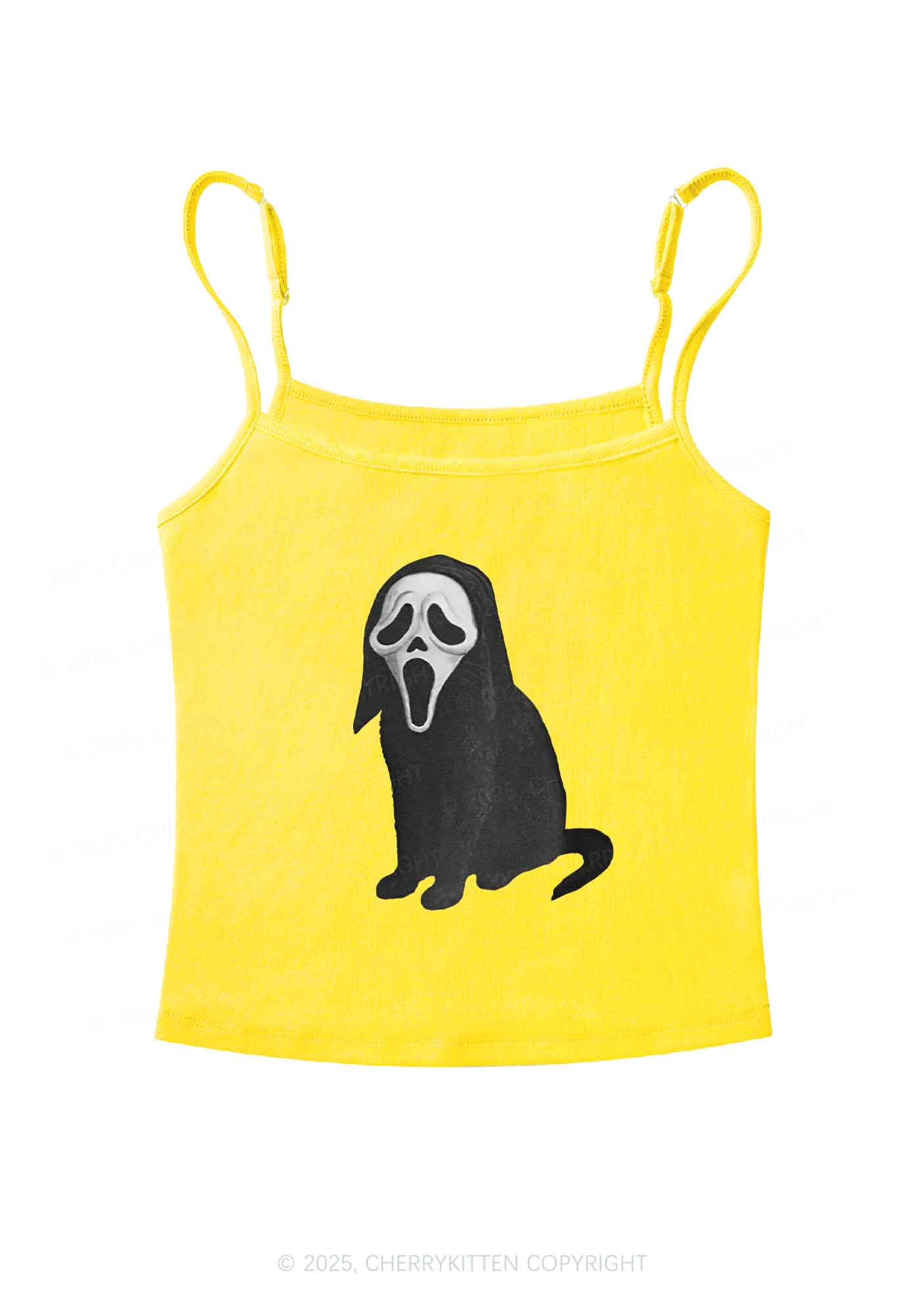 Halloween Ghostcat Y2K Spaghetti Strap Cami Cherrykitten