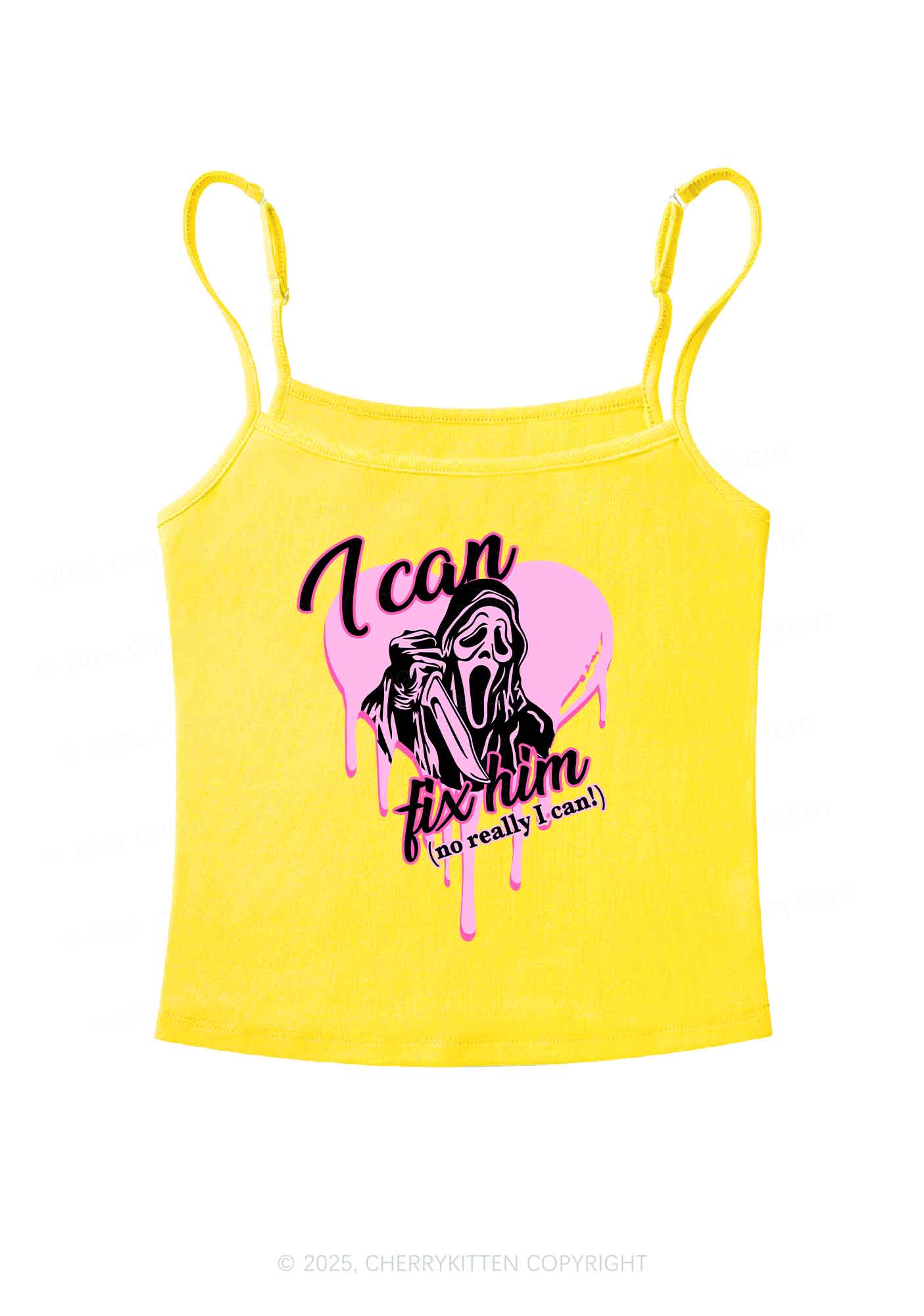 Halloween Ghost Fix Him Y2K Spaghetti Strap Cami Cherrykitten
