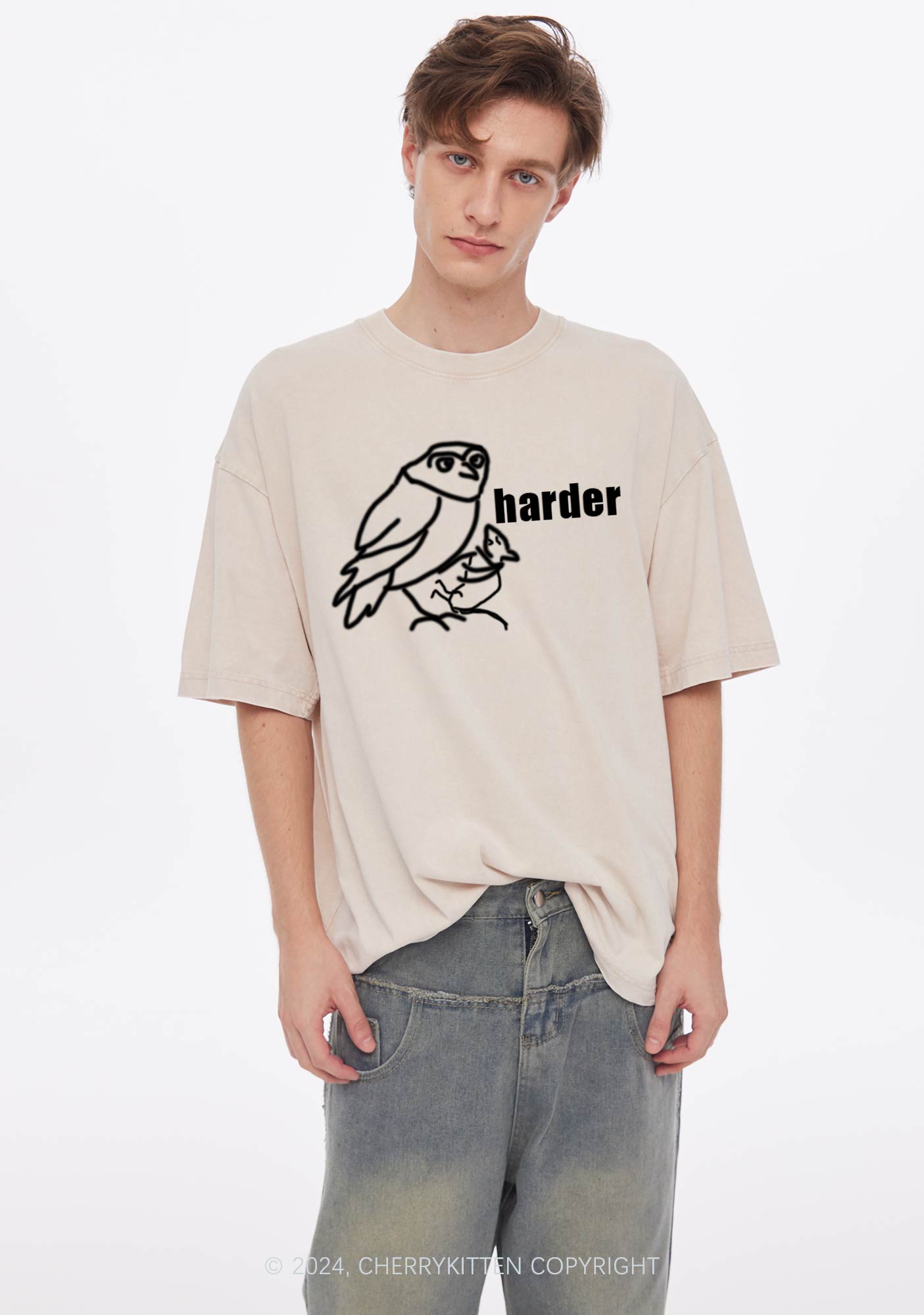 Rats Harder Y2K Washed Tee Cherrykitten