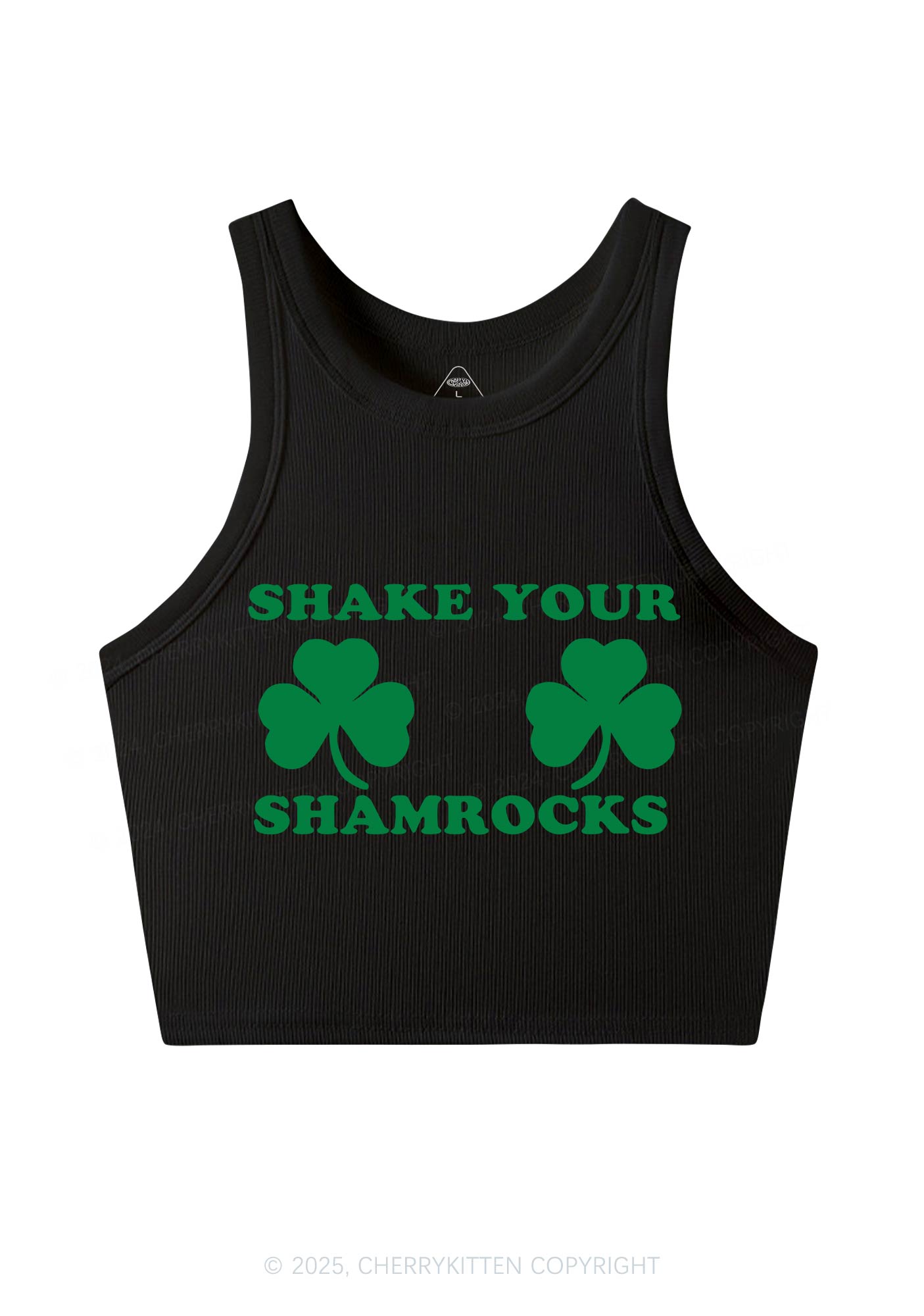 Shake Your Shamrocks St Patricks Y2K Crop Tank Top Cherrykitten