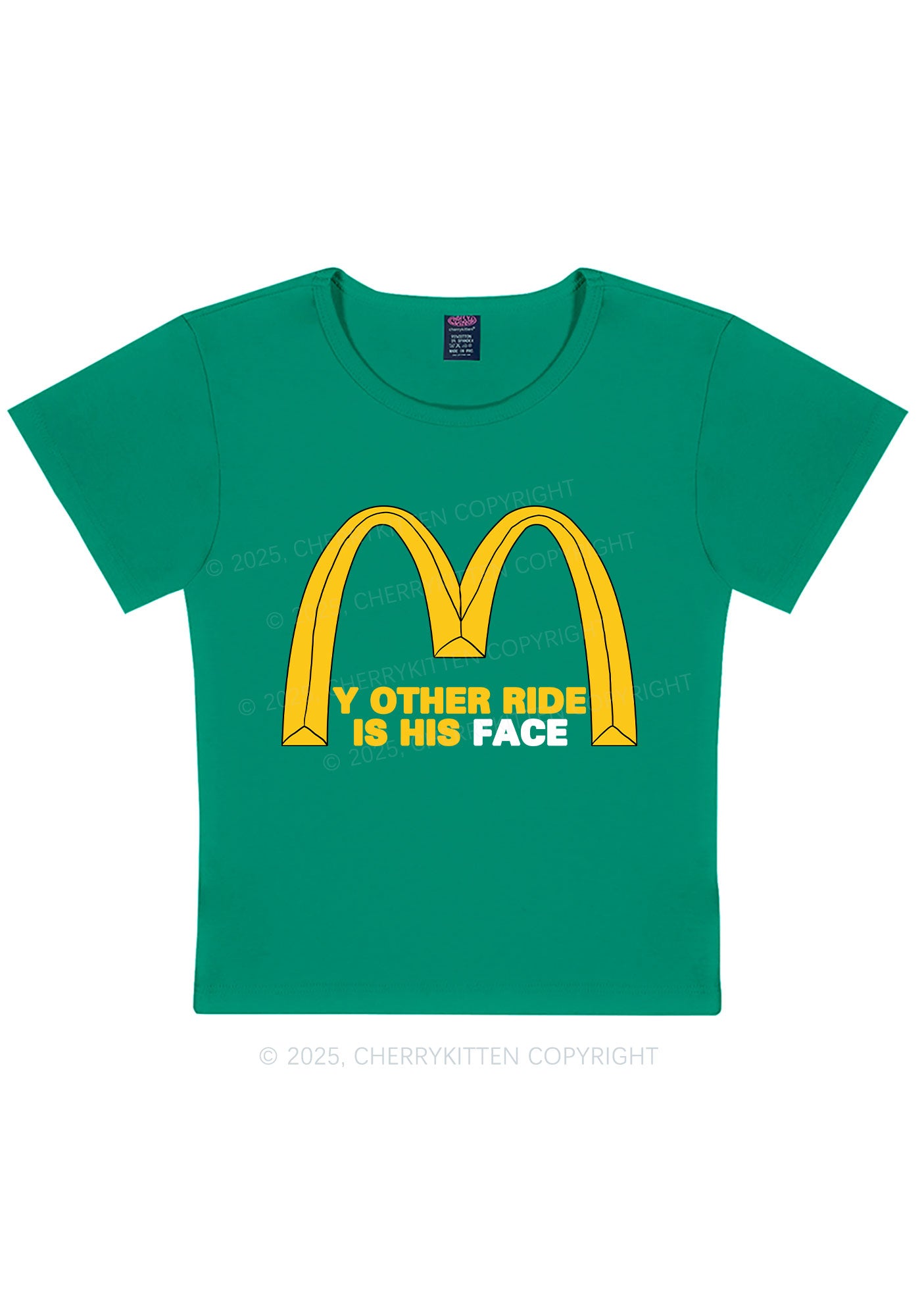 Ride His Face Y2K Baby Tee Cherrykitten
