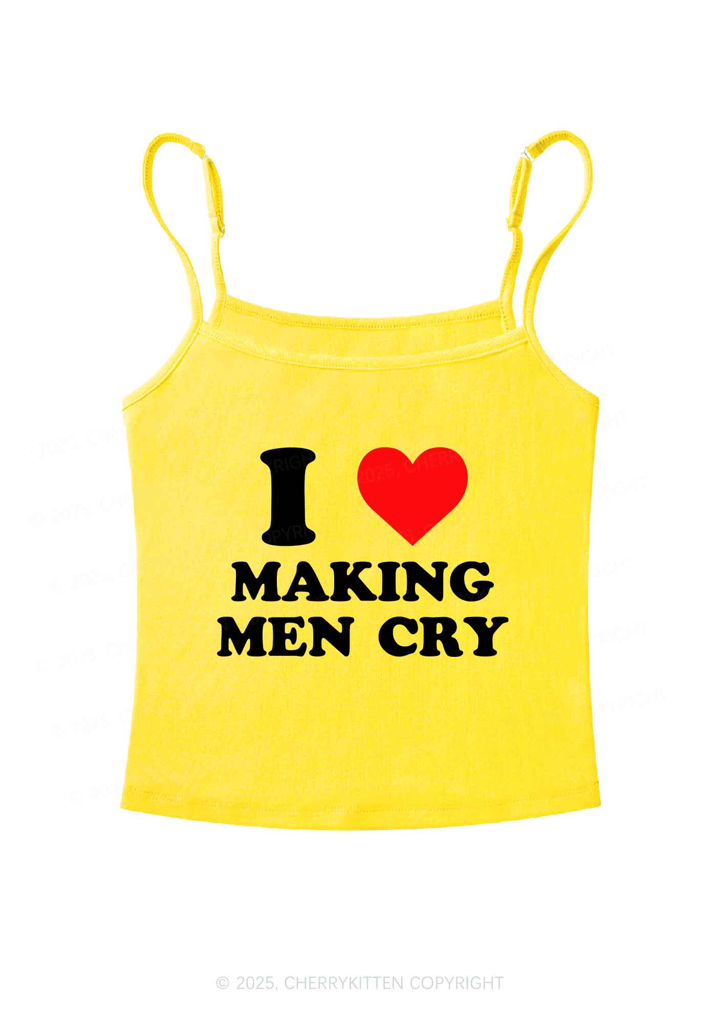 I Love Making Men Cry Y2K Spaghetti Strap Cami Cherrykitten
