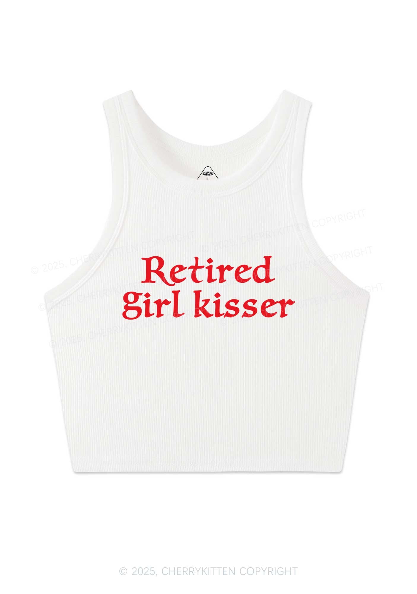 Retired Girl Kisser Pride Y2K Crop Tank Top Cherrykitten