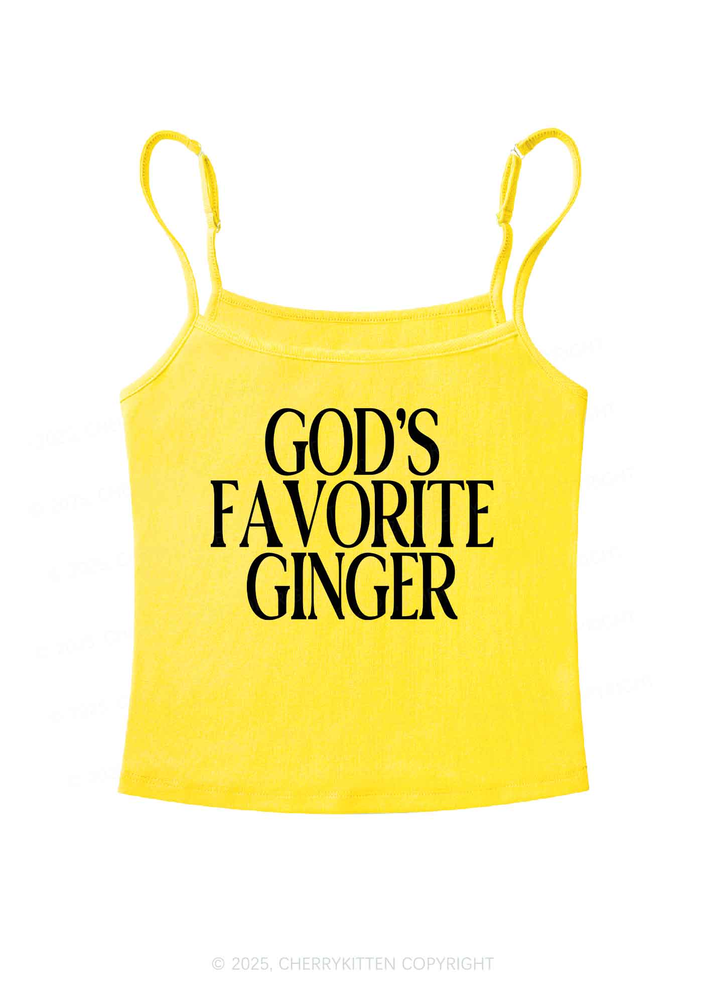 Gods Favorite Ginger Y2K Spaghetti Strap Cami Cherrykitten